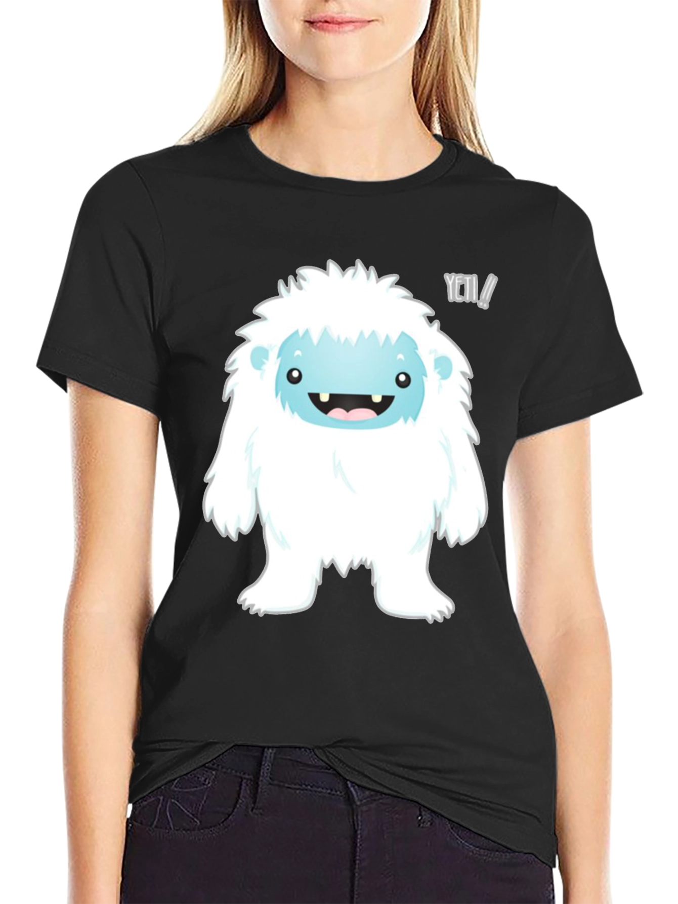 Cute Yeti Cartoon Graphic T-Shirt