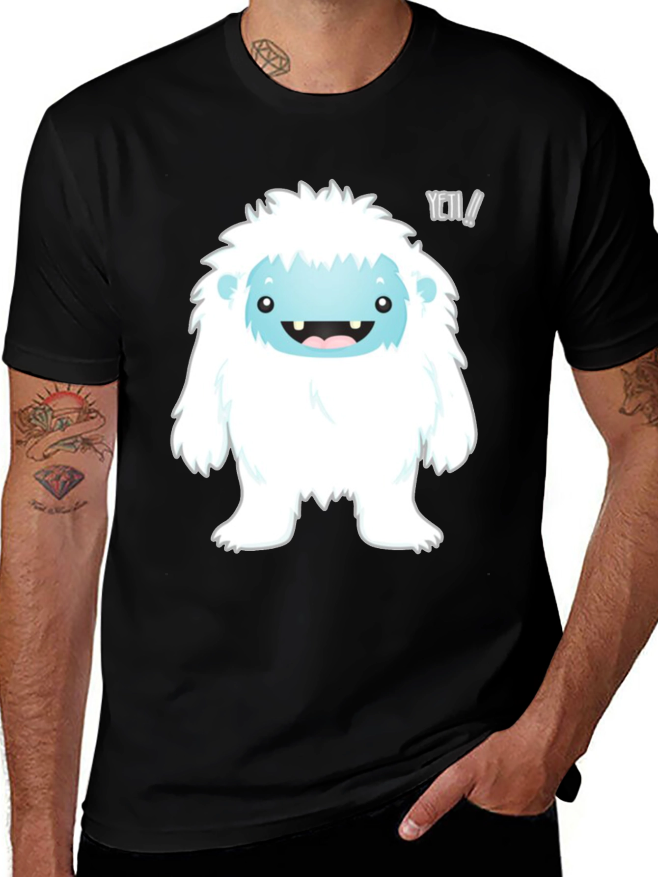 Cute Yeti Cartoon Graphic T-Shirt