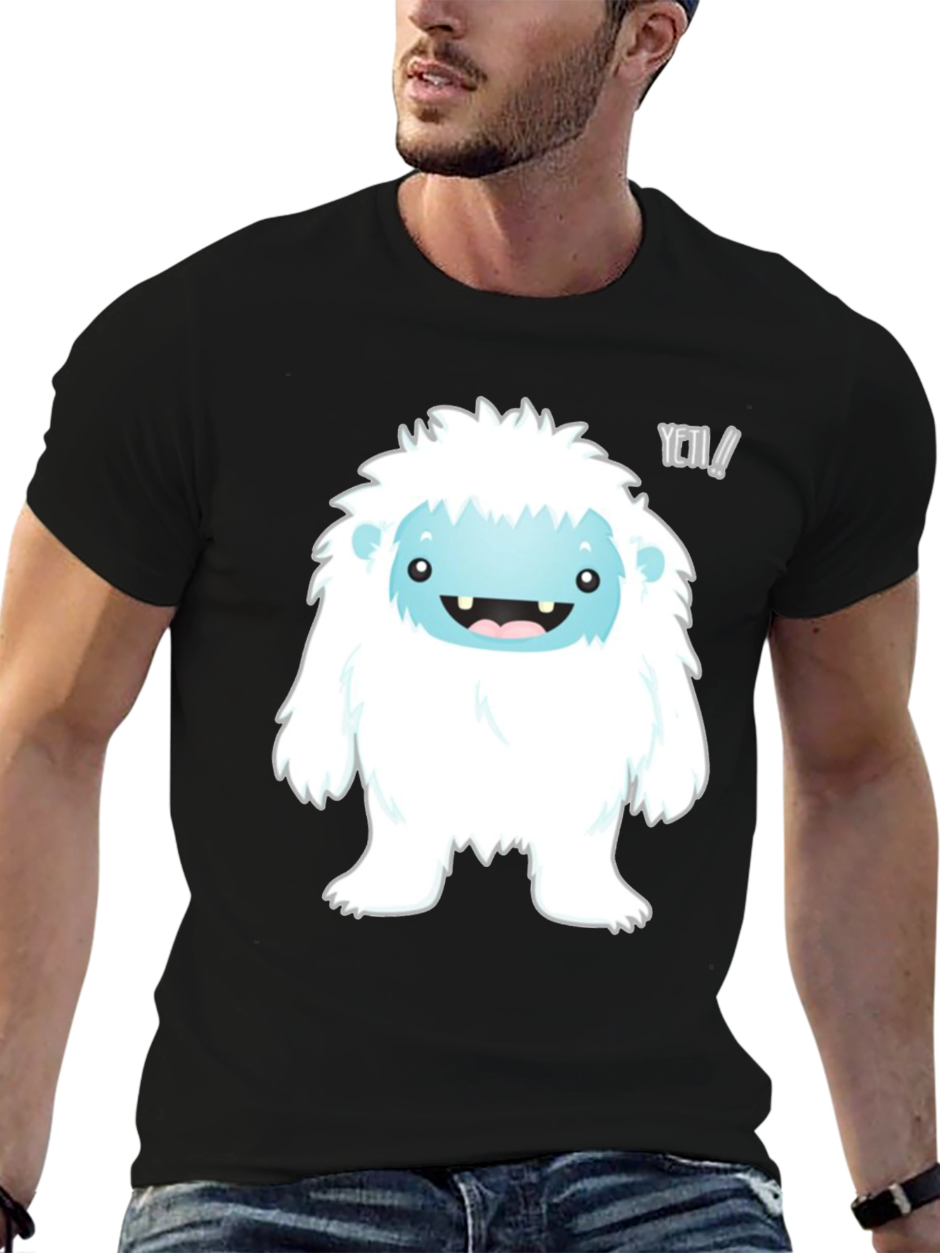 Cute Yeti Cartoon Graphic T-Shirt