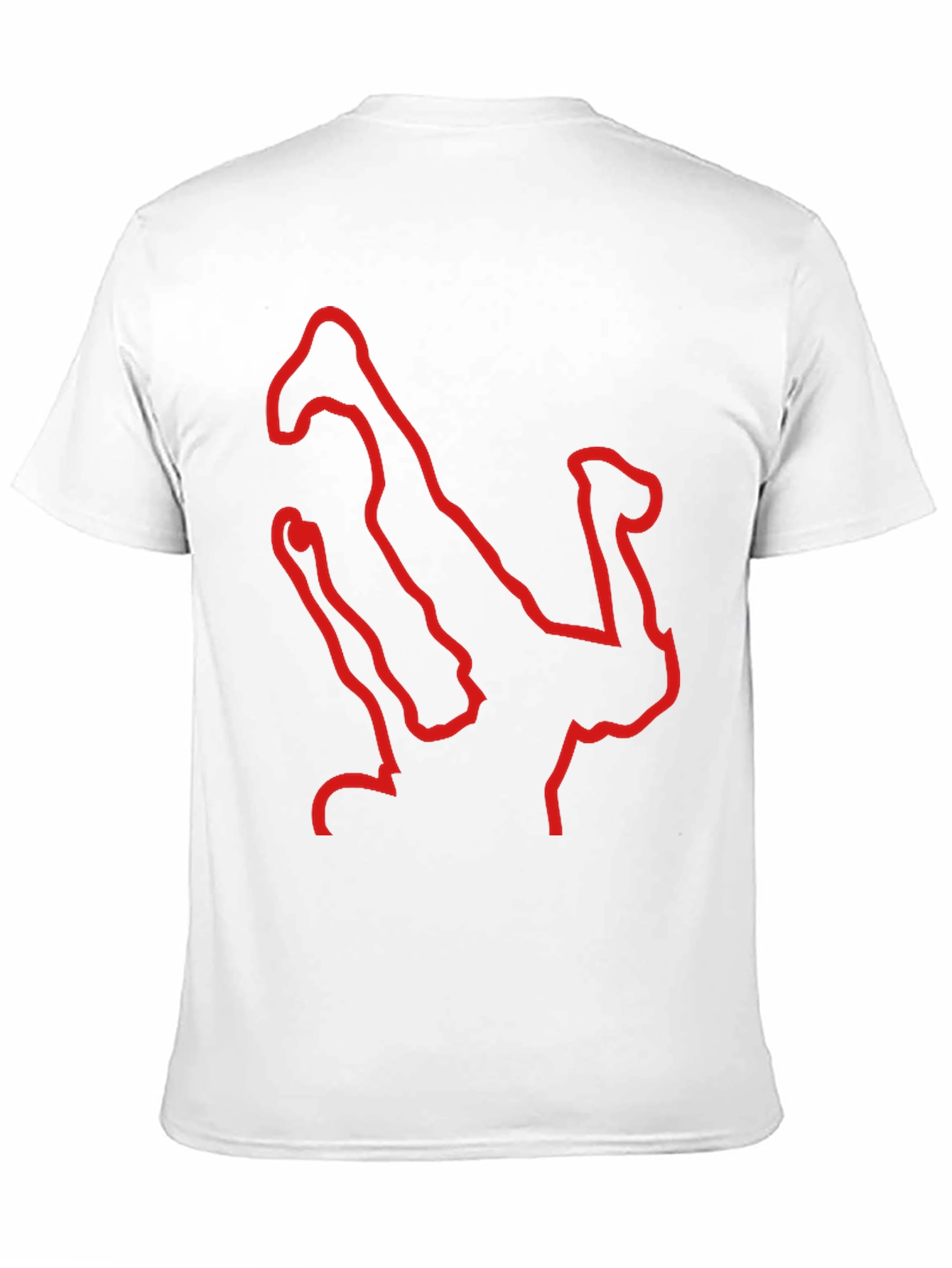 Black Tee with Red B-Boy Outline