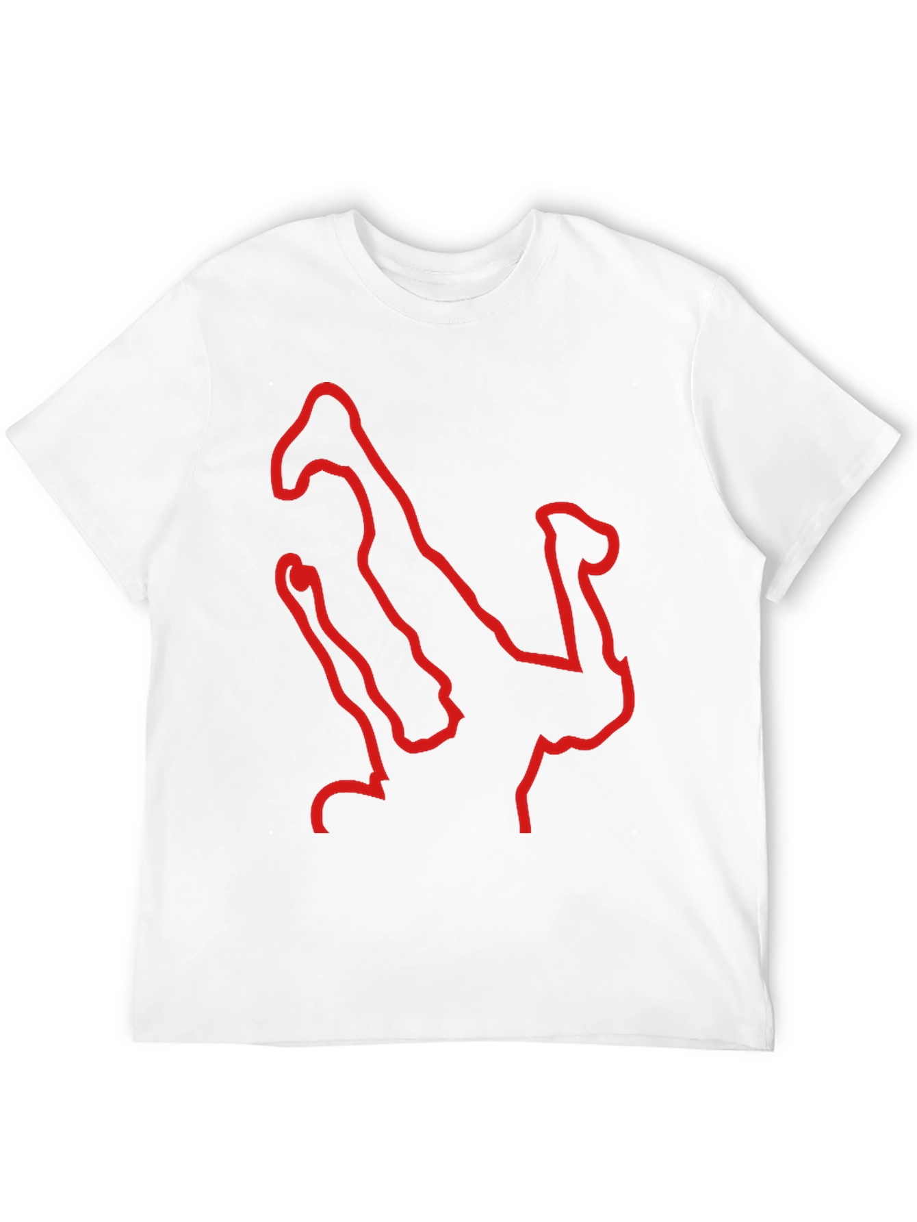 Black Tee with Red B-Boy Outline