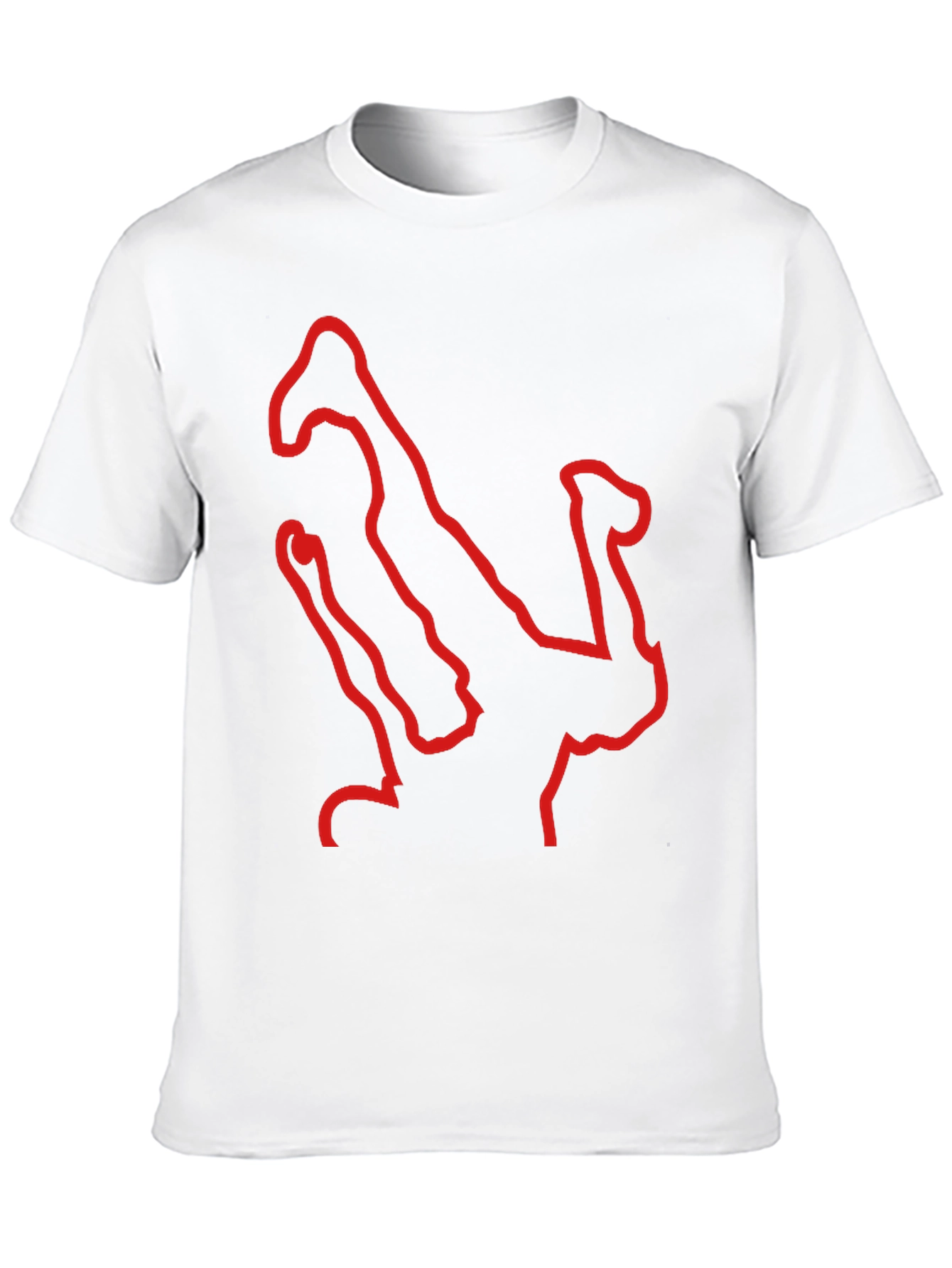 Black Tee with Red B-Boy Outline