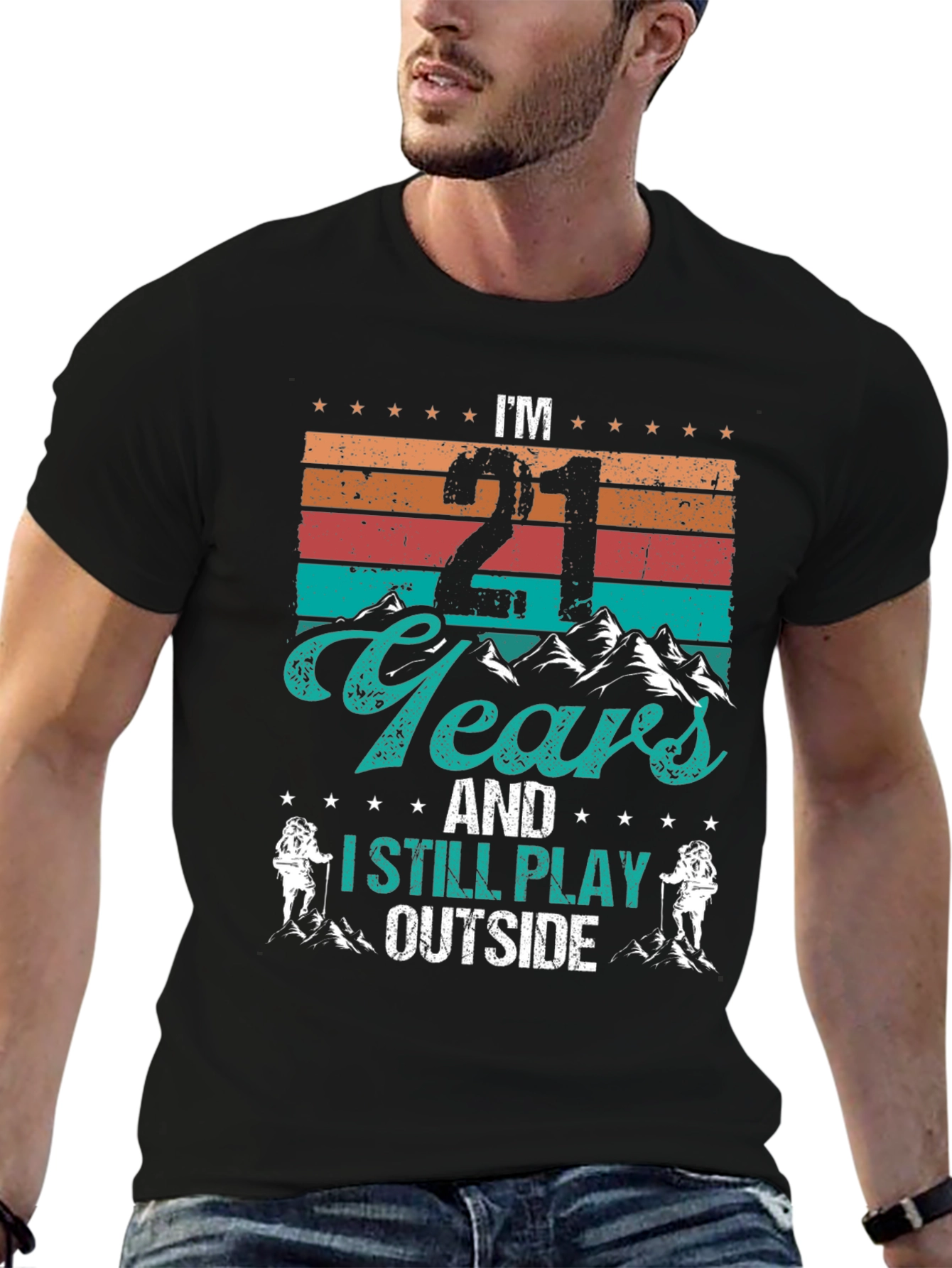 Im 21 and Still Play Outside Black T-Shirt