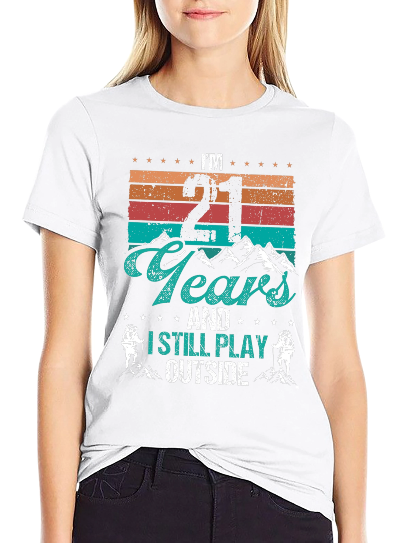 Im 21 and Still Play Outside Black T-Shirt