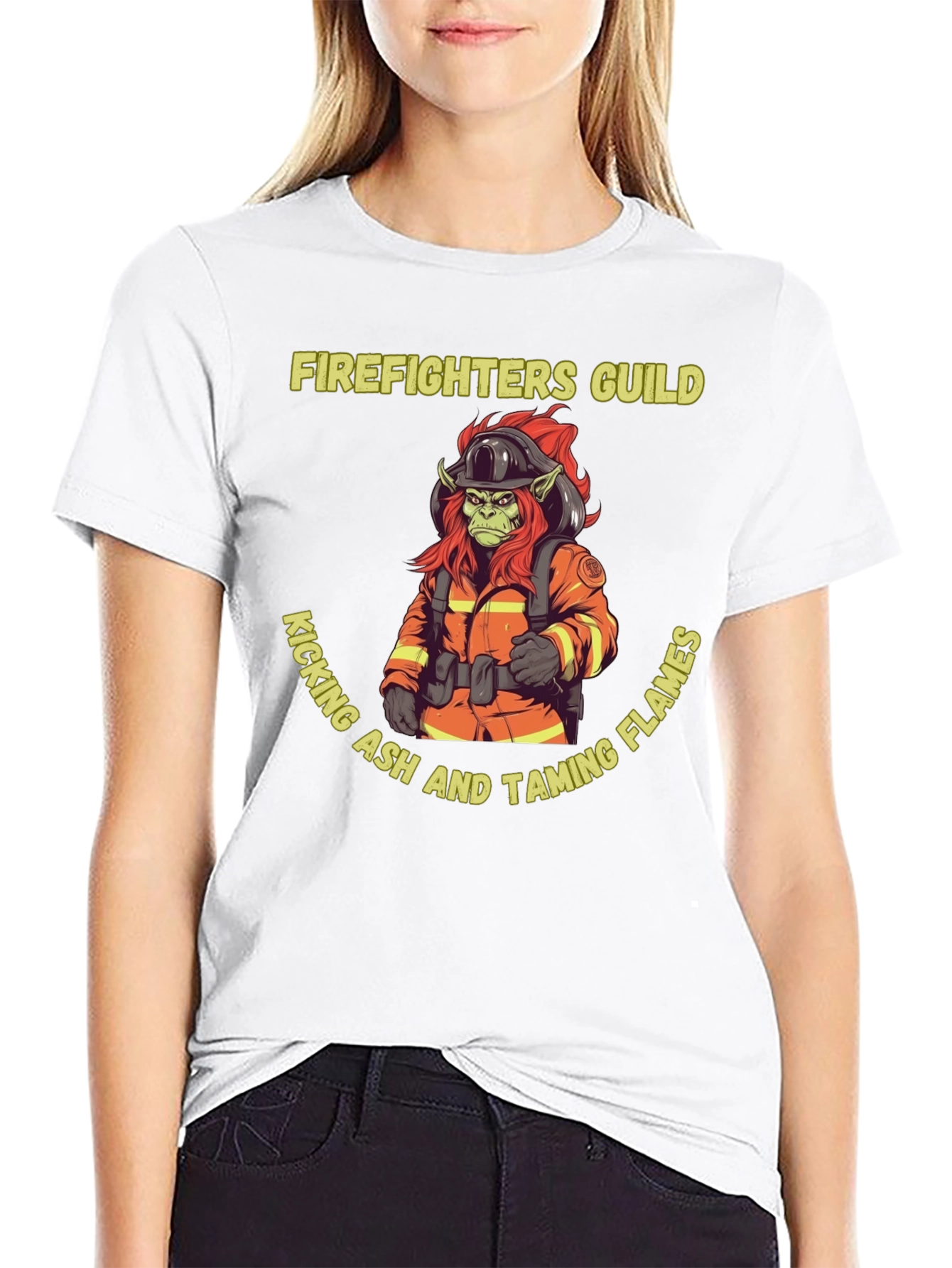 Firefighters Guild T-Shirt - Kicking Ash Taming Flames