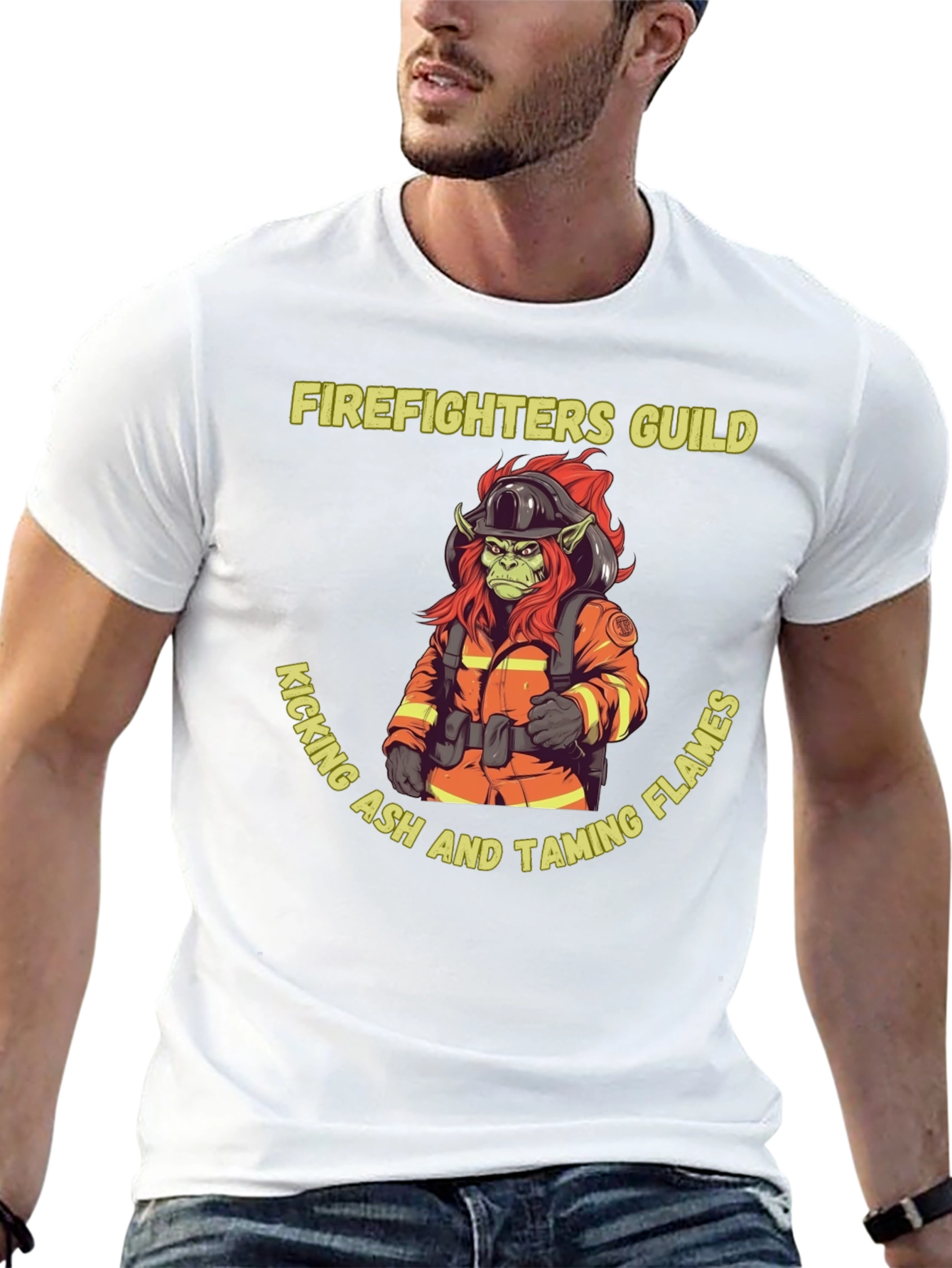 Firefighters Guild T-Shirt - Kicking Ash Taming Flames