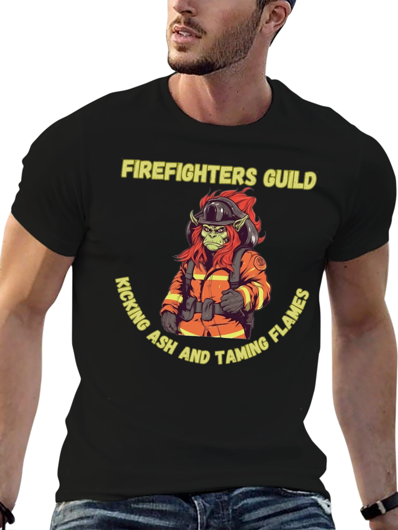 Firefighters Guild T-Shirt - Kicking Ash Taming Flames