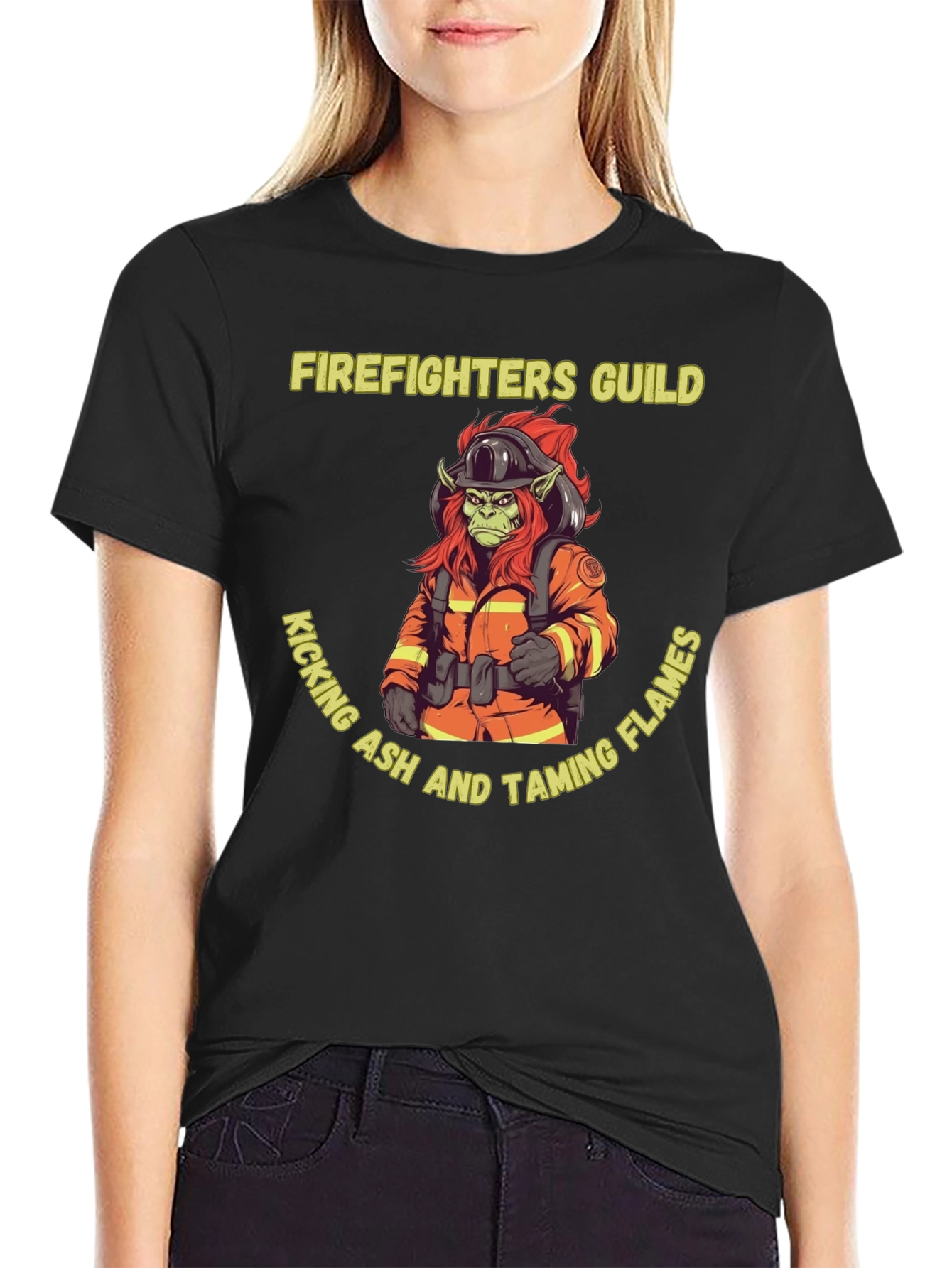Firefighters Guild T-Shirt - Kicking Ash Taming Flames