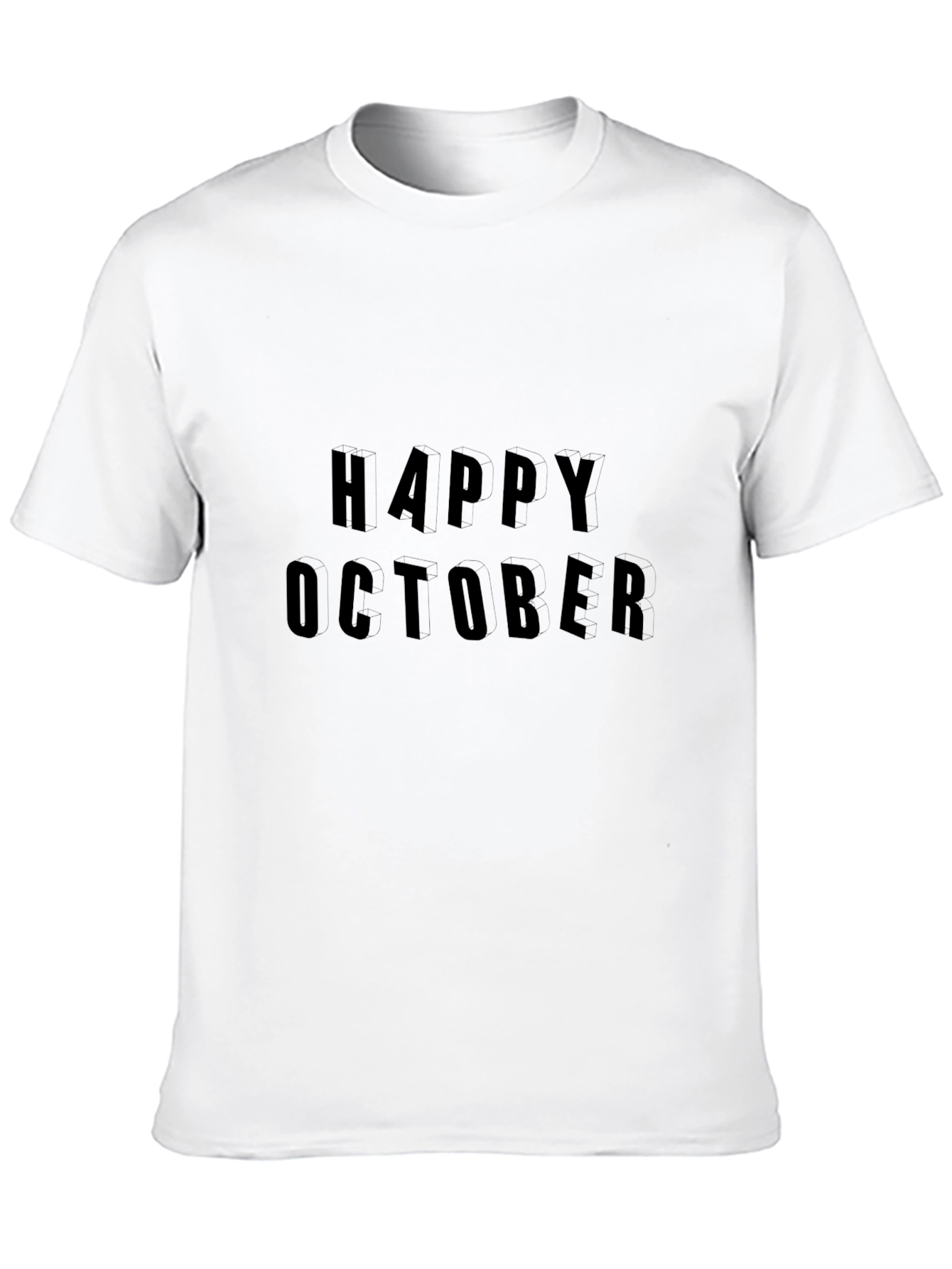 Happy October Black T-Shirt