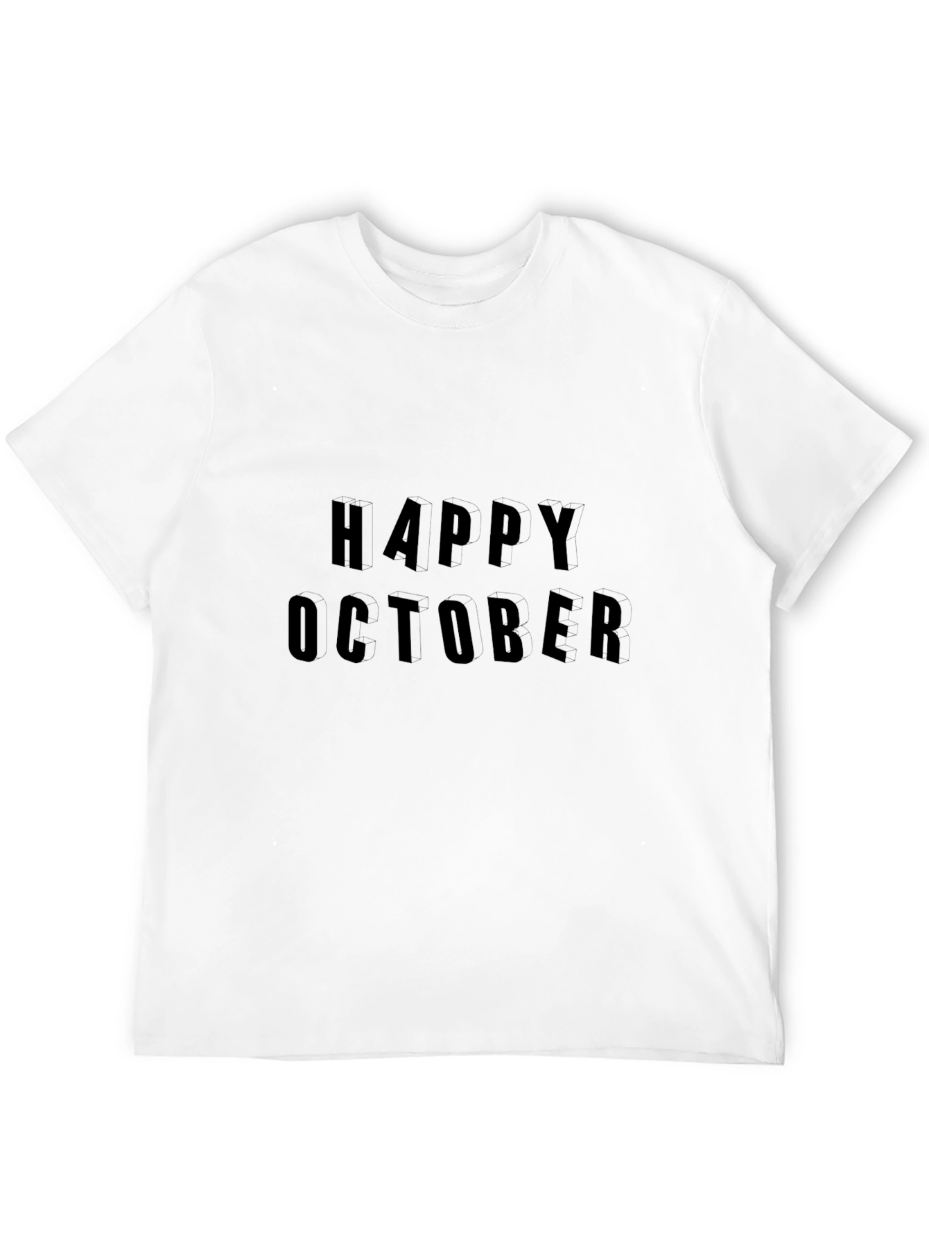 Happy October Black T-Shirt