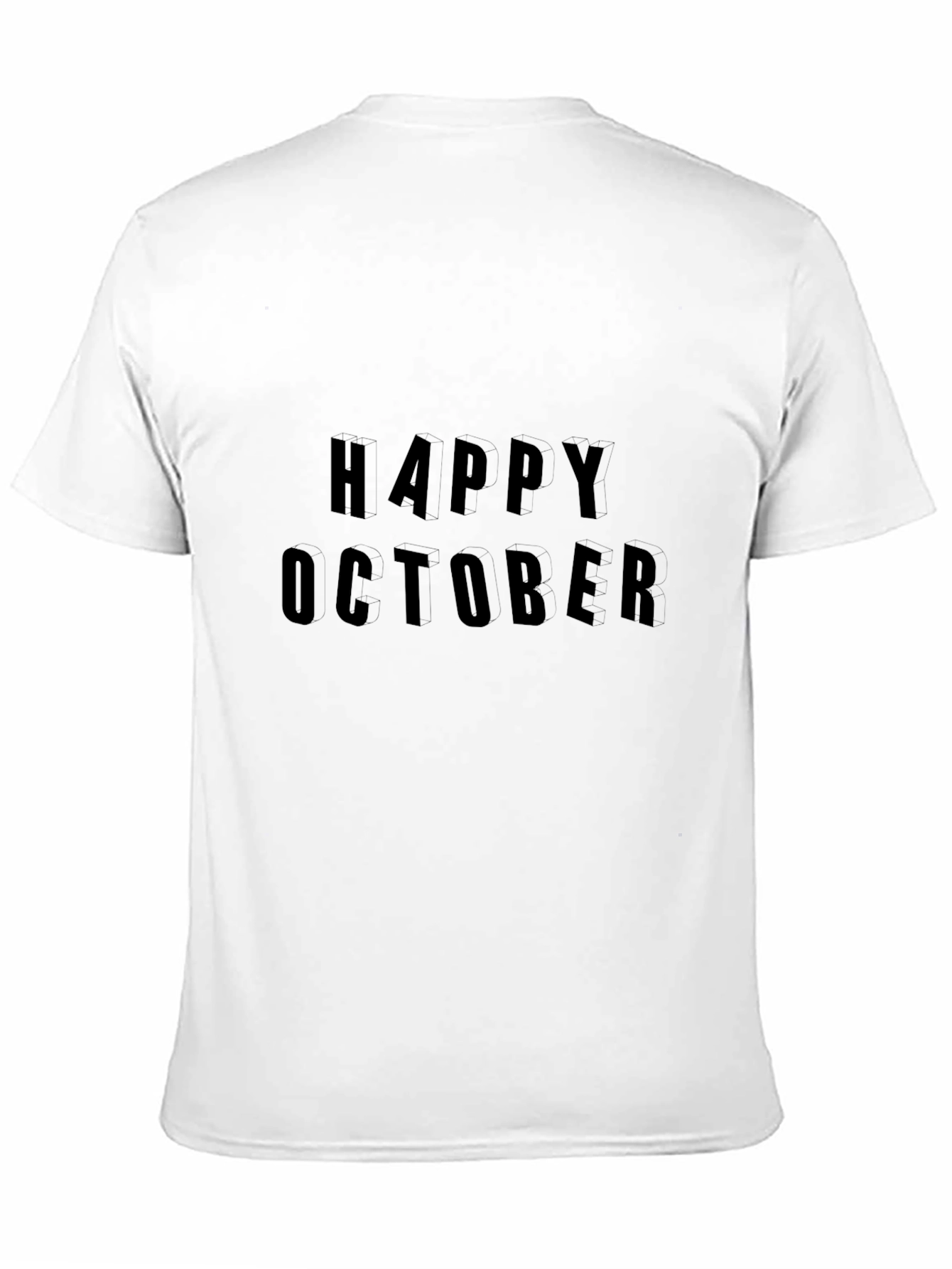 Happy October Black T-Shirt