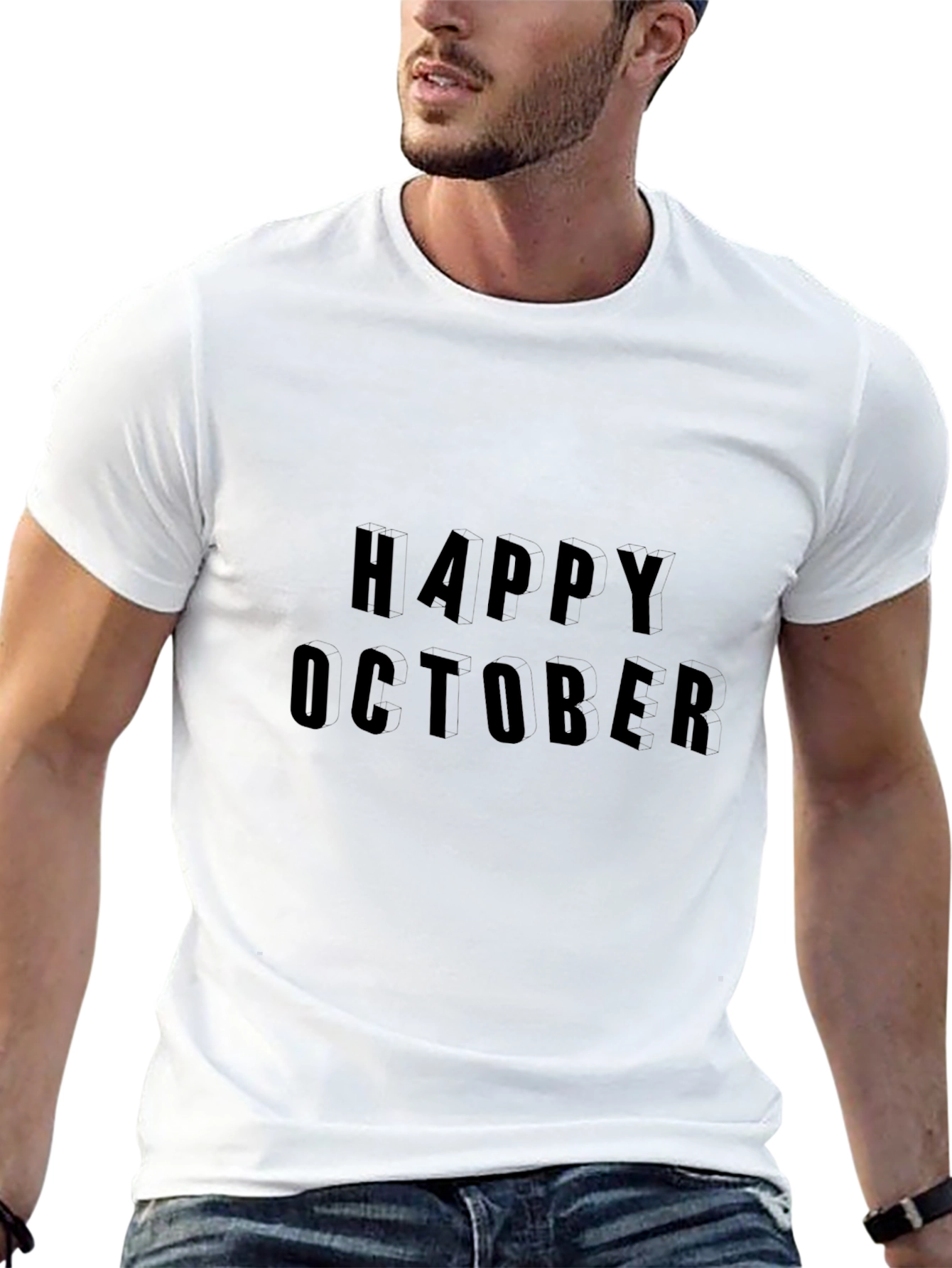 Happy October Black T-Shirt