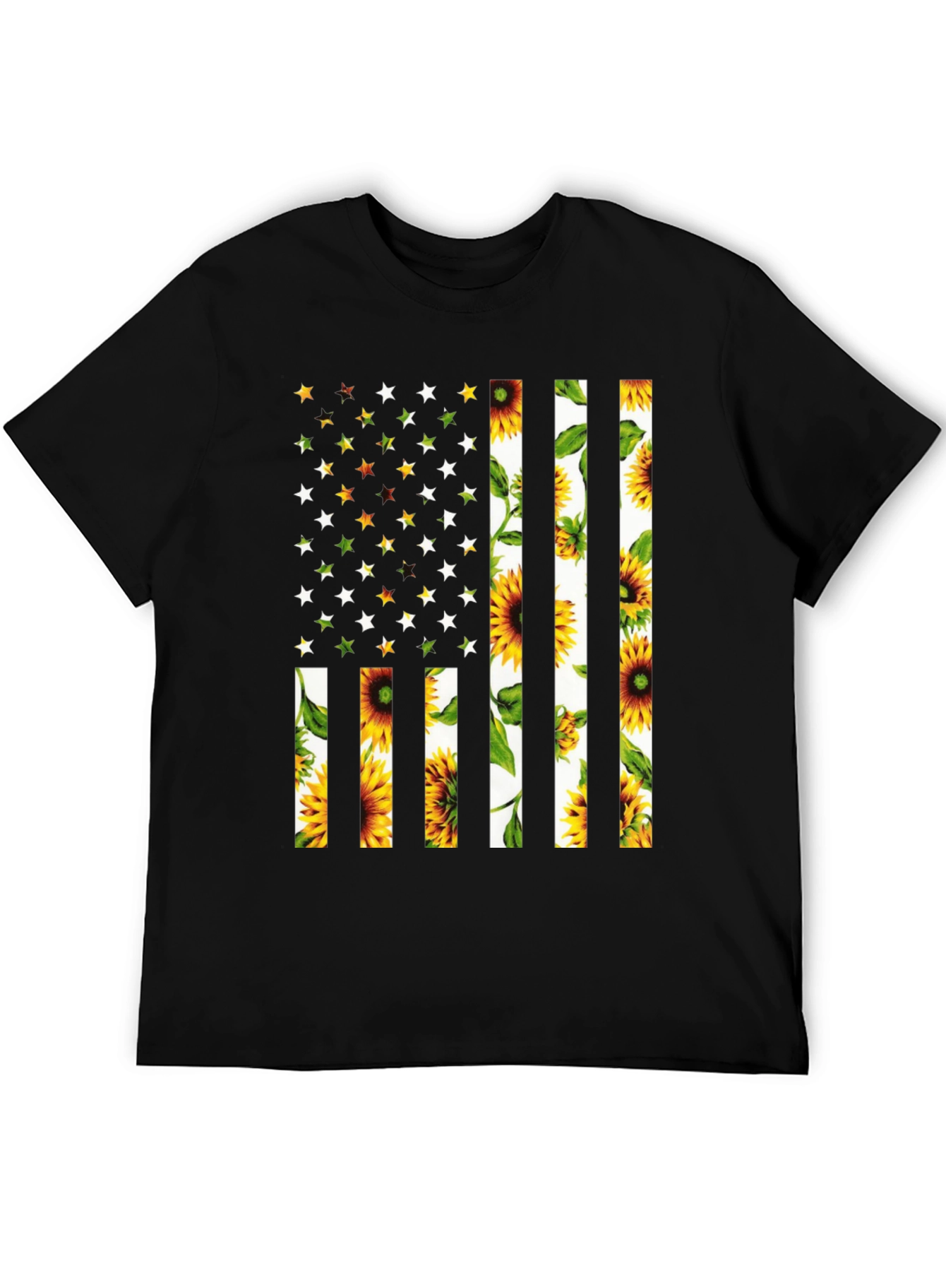 Sunflower American Flag T-Shirt