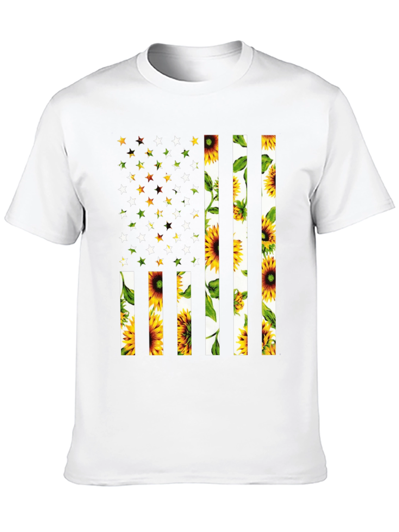 Sunflower American Flag T-Shirt