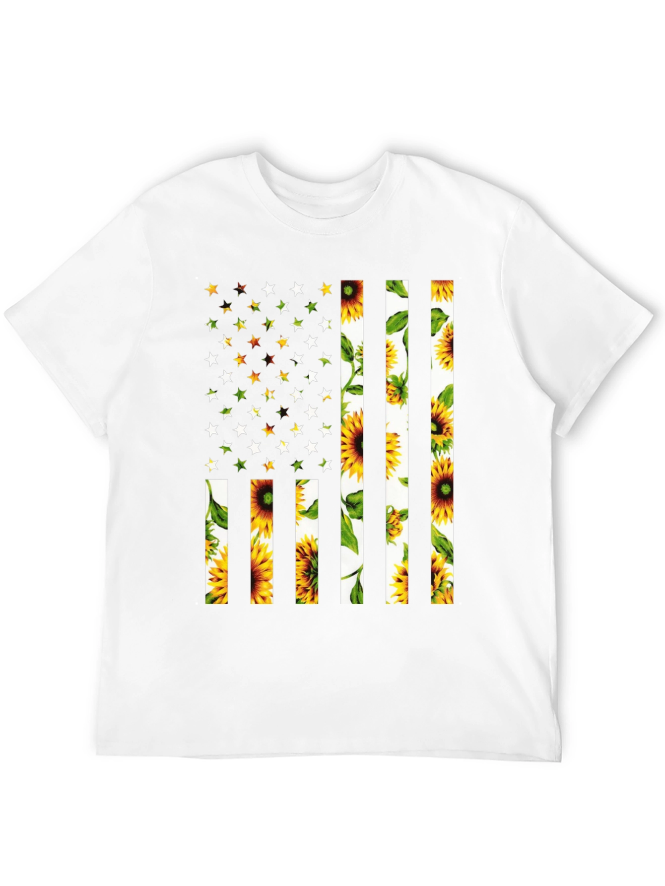 Sunflower American Flag T-Shirt