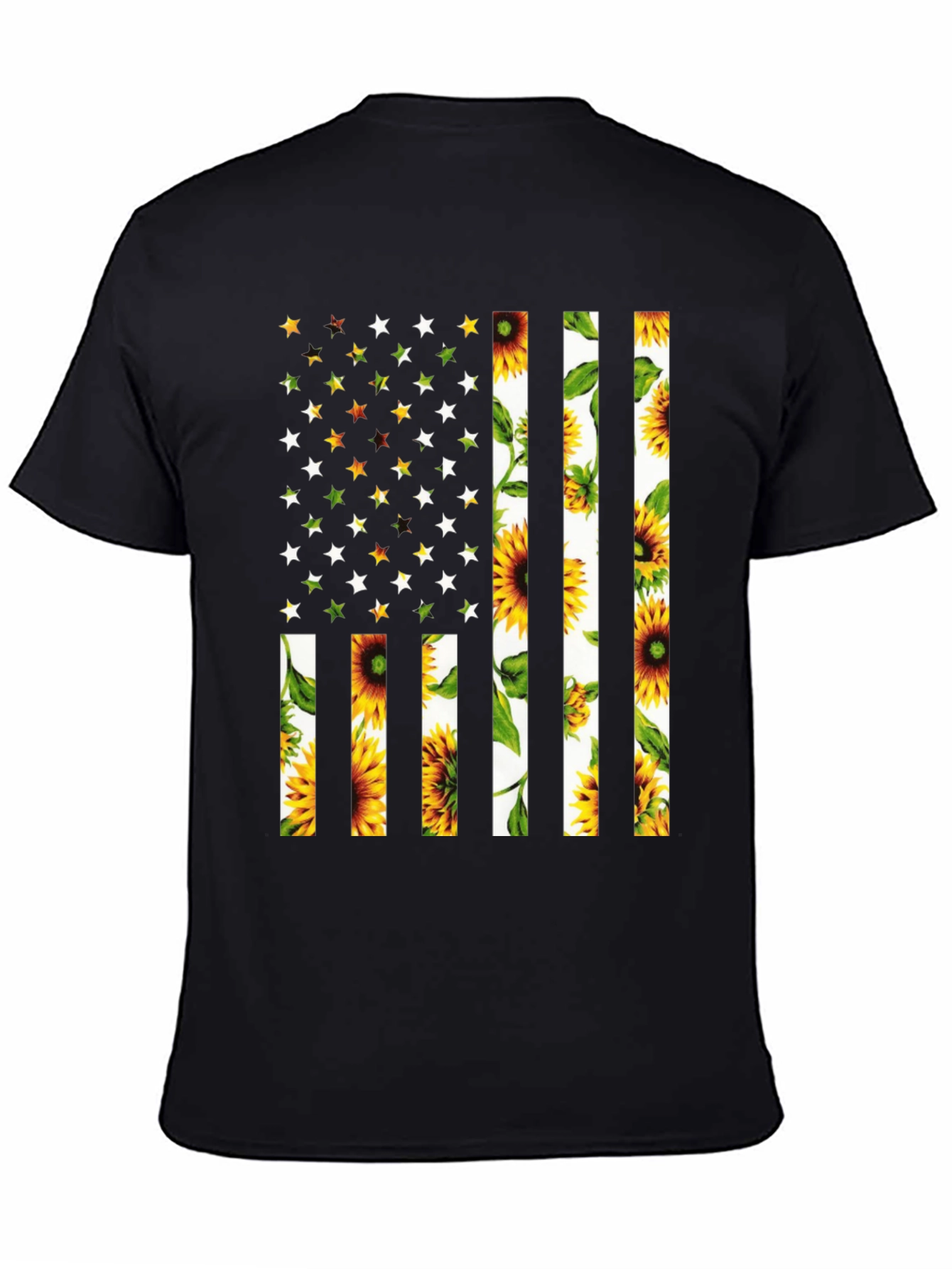 Sunflower American Flag T-Shirt