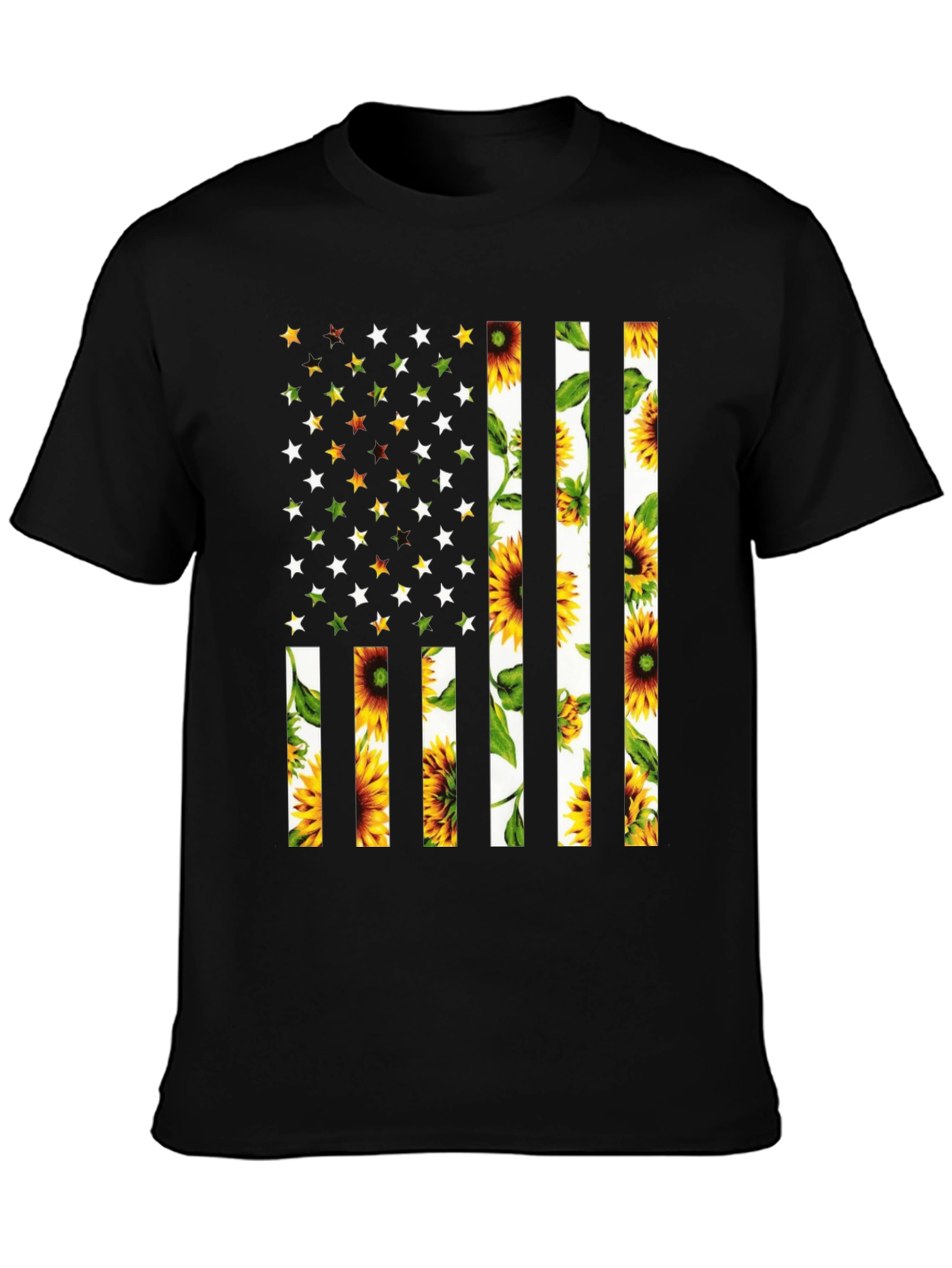 Sunflower American Flag T-Shirt
