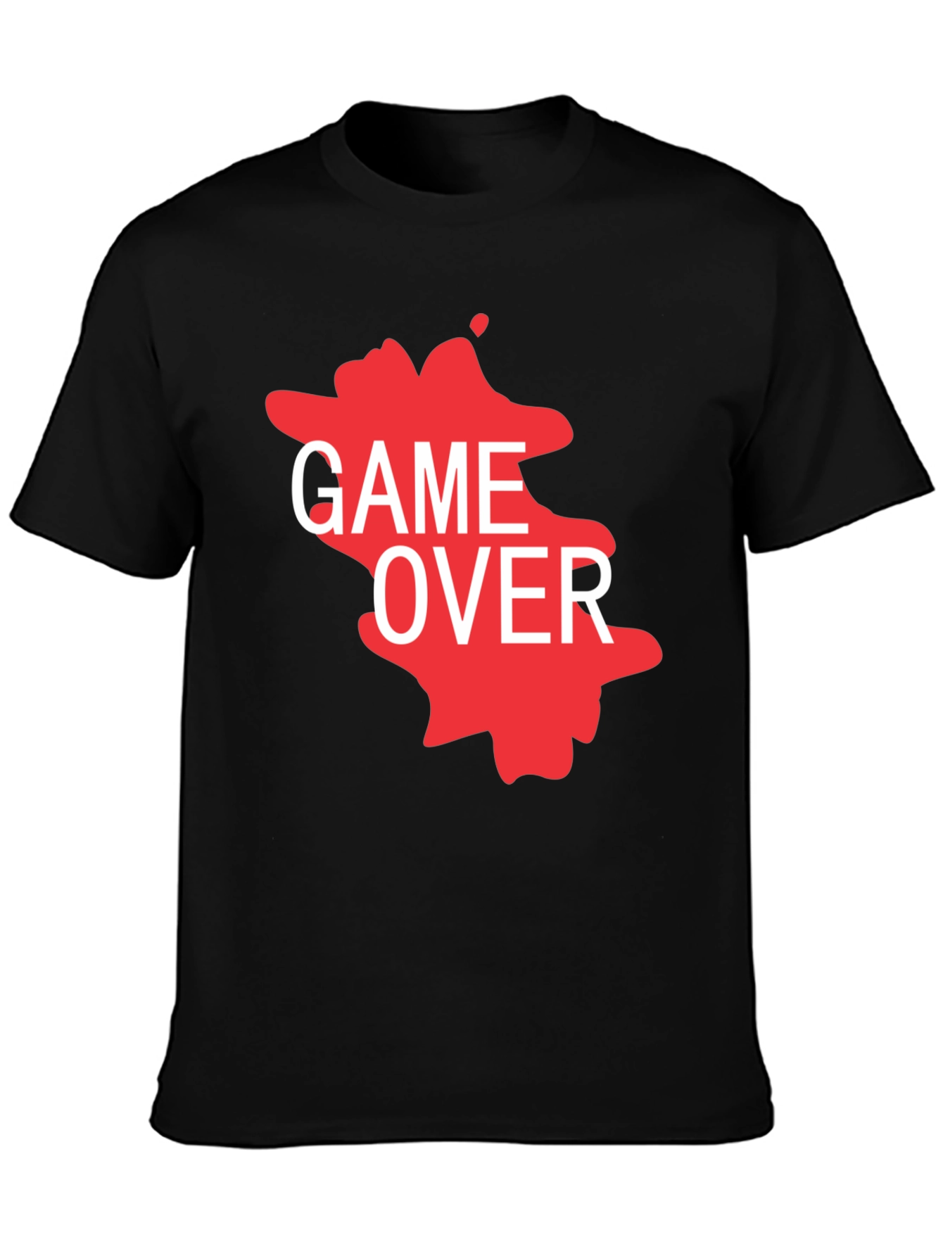 Game Over T-Shirt - Black Graphic Print