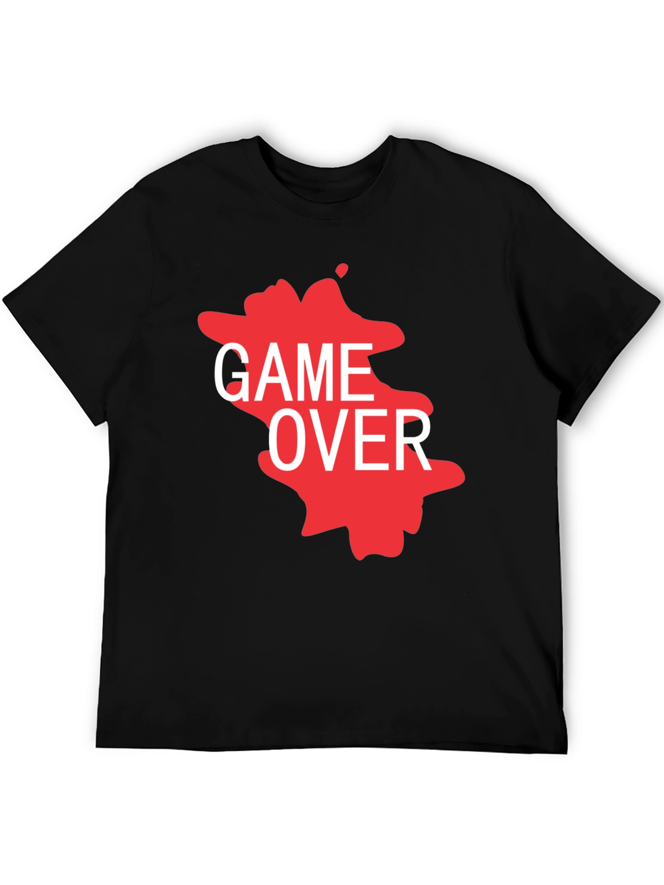 Game Over T-Shirt - Black Graphic Print