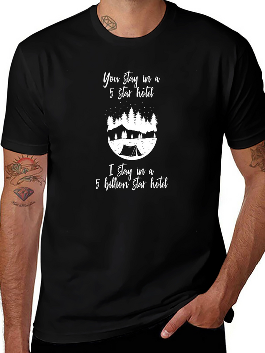 5 Billion Star Hotel Camping T-Shirt