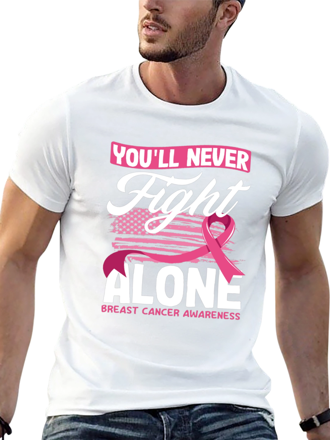 Fight Alone Breast Cancer Awareness T-Shirt