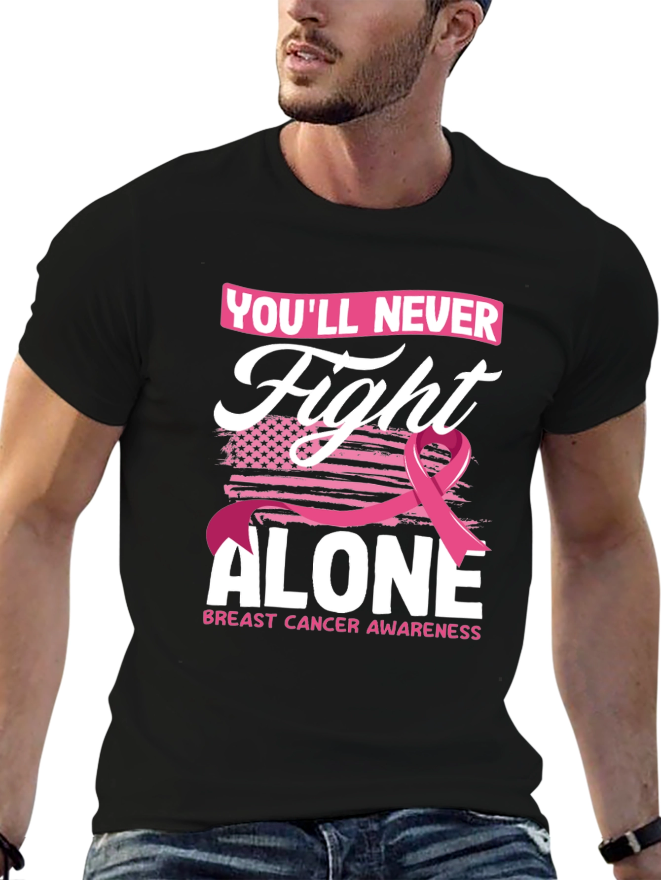 Fight Alone Breast Cancer Awareness T-Shirt