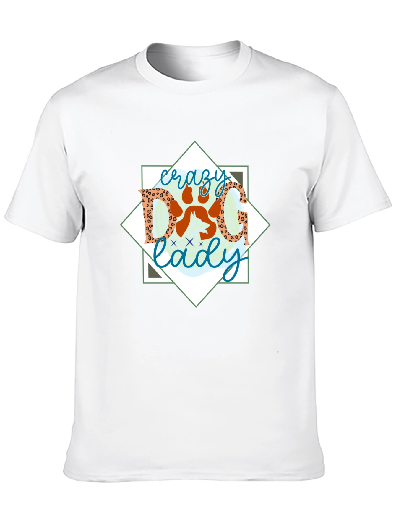 Crazy Dog Lady Graphic Tee - Black Cotton Shirt