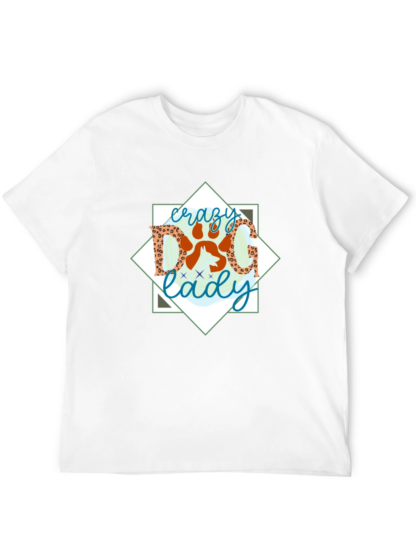 Crazy Dog Lady Graphic Tee - Black Cotton Shirt