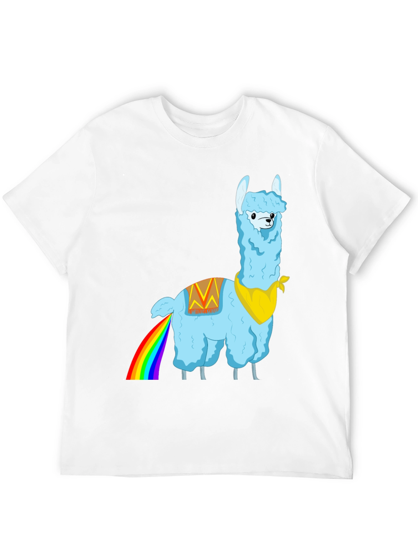 Rainbow Llama Graphic Tee - Quirky Humor T-Shirt