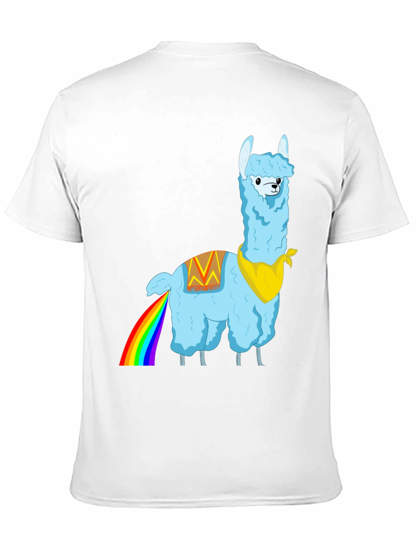 Rainbow Llama Graphic Tee - Quirky Humor T-Shirt