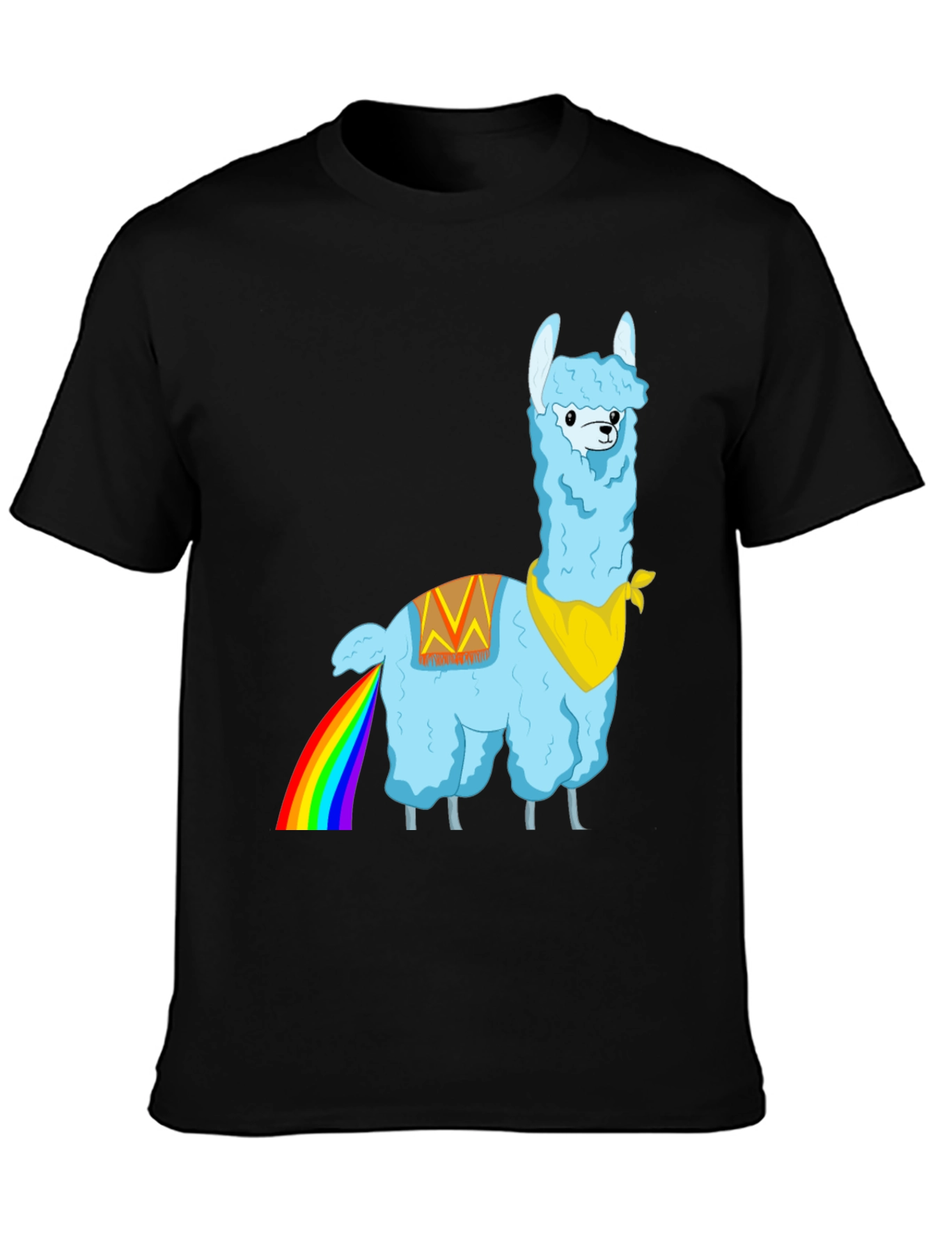 Rainbow Llama Graphic Tee - Quirky Humor T-Shirt