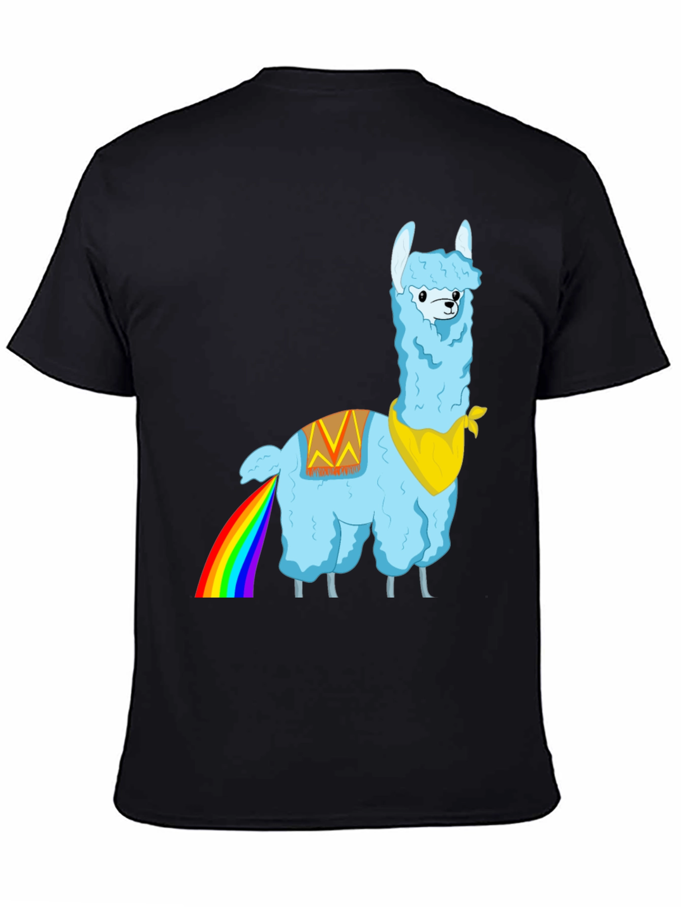 Rainbow Llama Graphic Tee - Quirky Humor T-Shirt