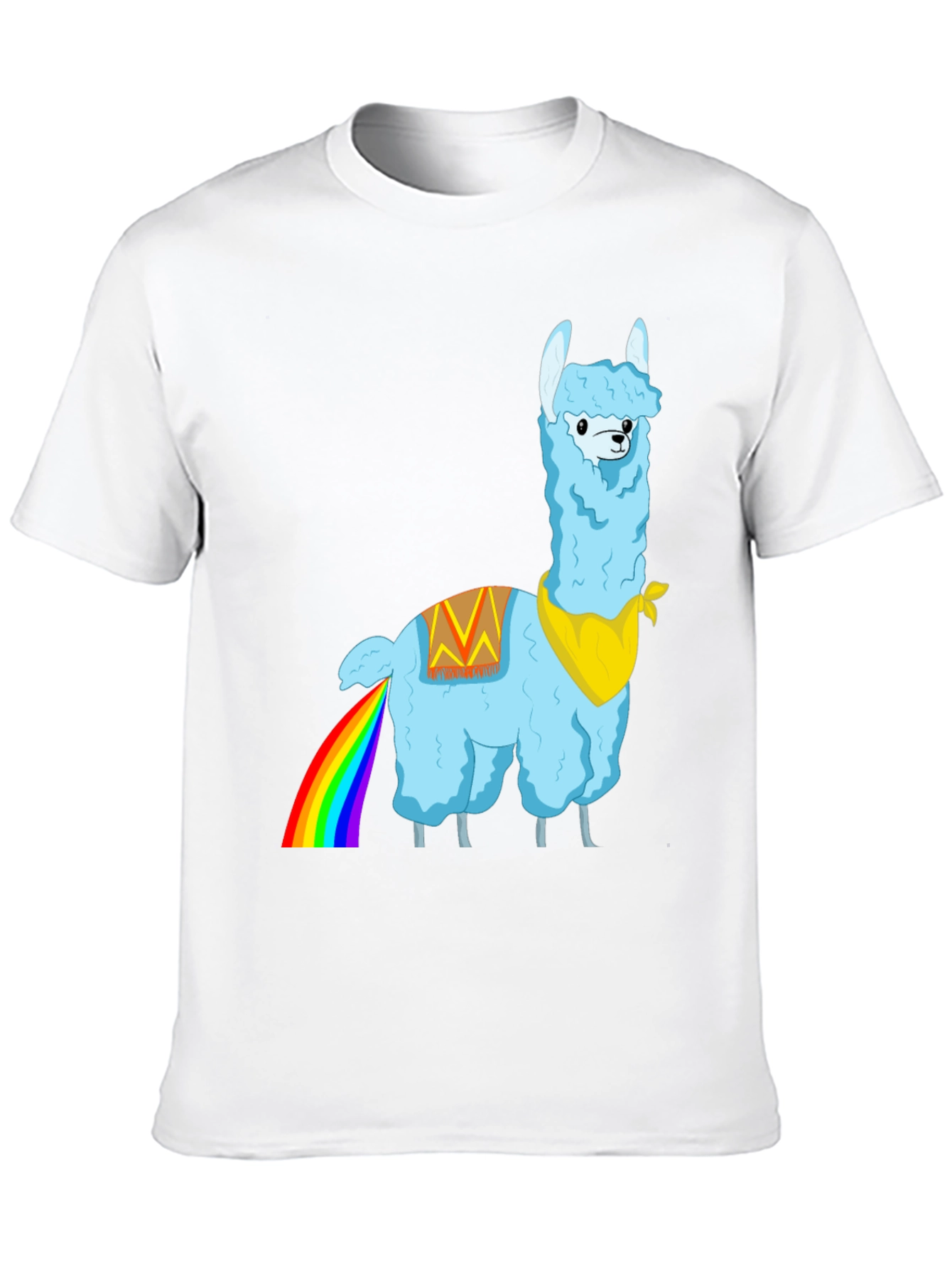 Rainbow Llama Graphic Tee - Quirky Humor T-Shirt