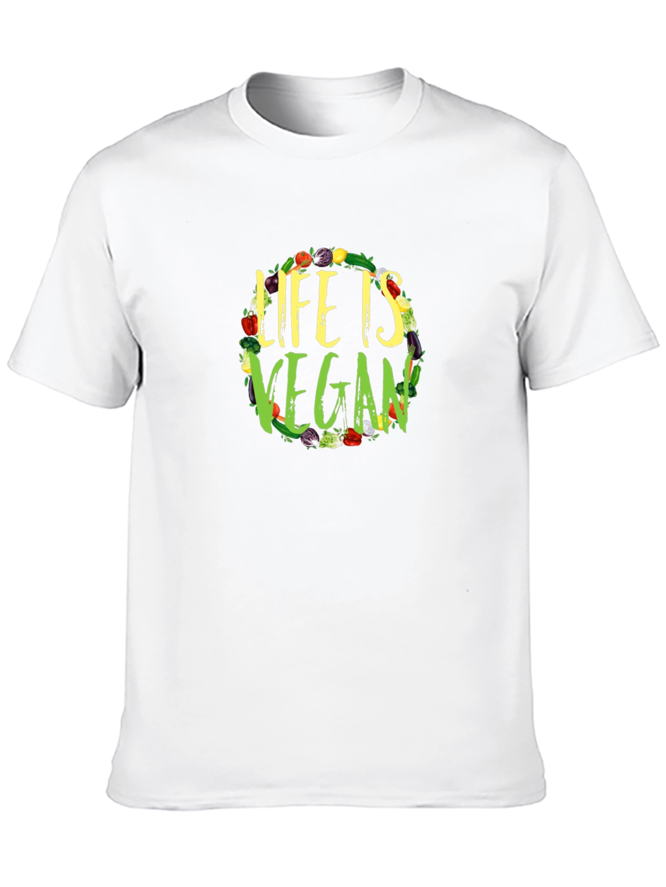 Life is Vegan Black Graphic Tee
