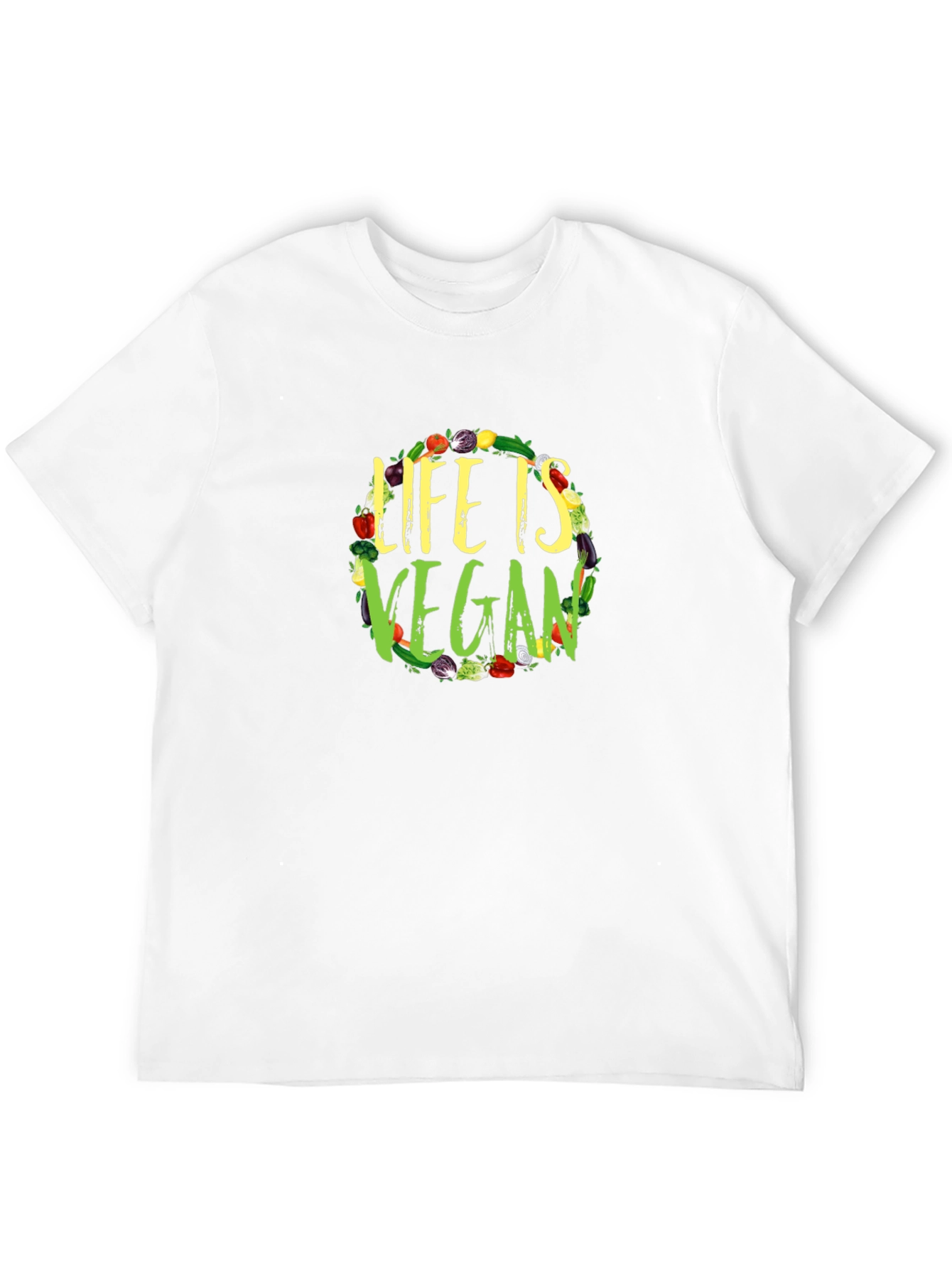 Life is Vegan Black Graphic Tee
