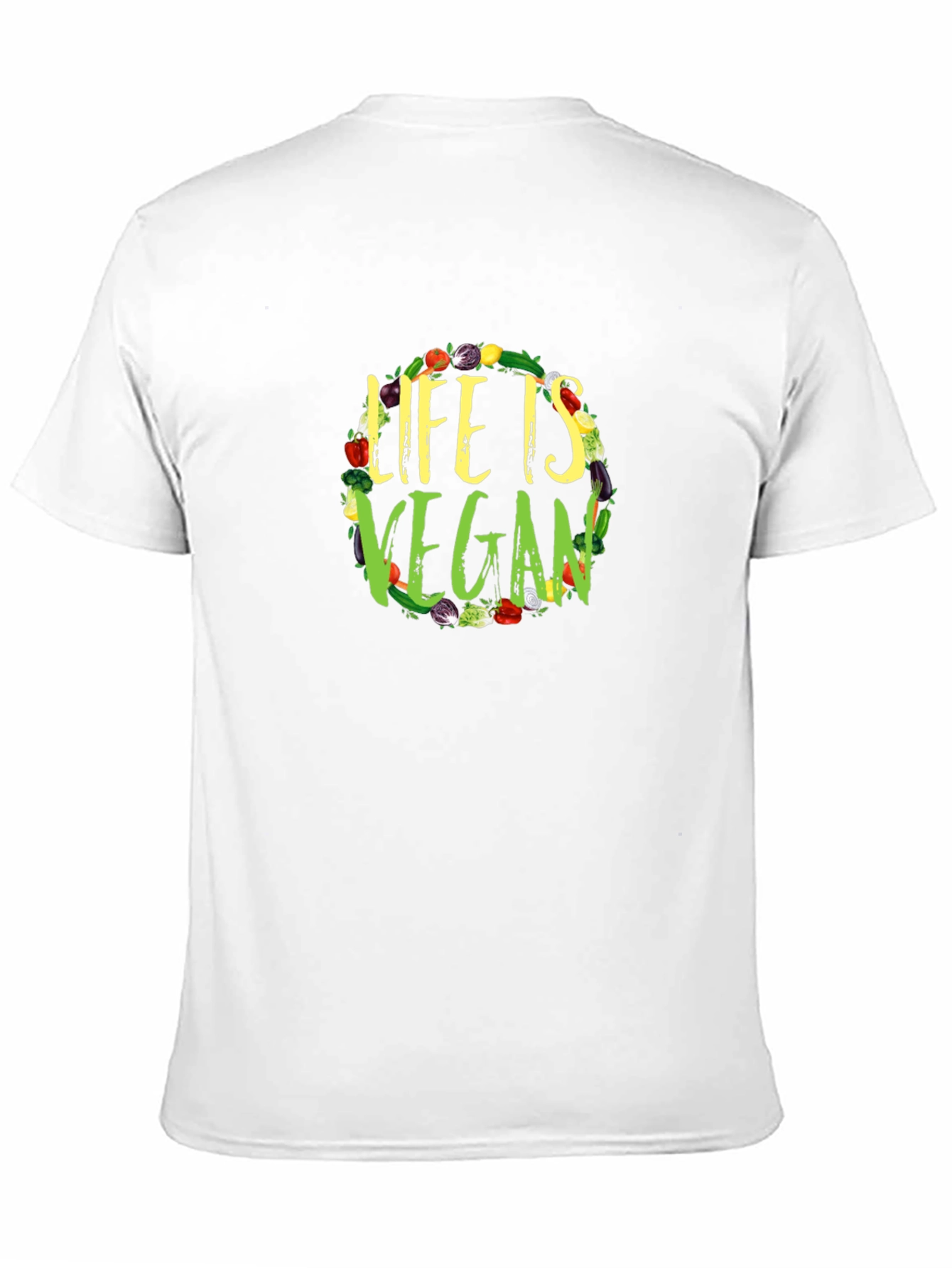 Life is Vegan Black Graphic Tee