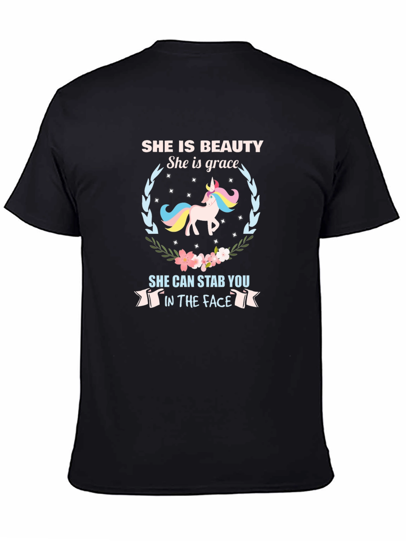 She is Beauty Unicorn Graphic T-Shirt