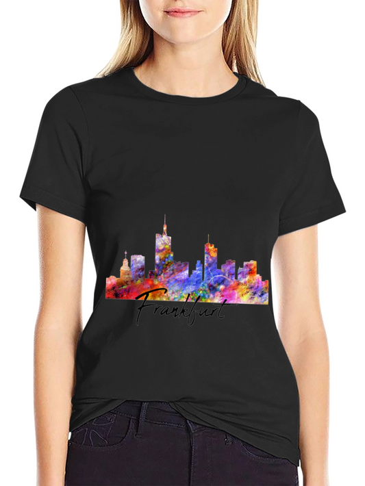 Frankfurt Skyline Graphic T-Shirt - Urban Style