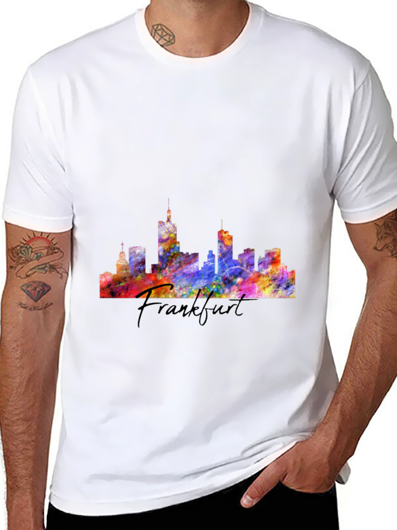 Frankfurt Skyline Graphic T-Shirt - Urban Style