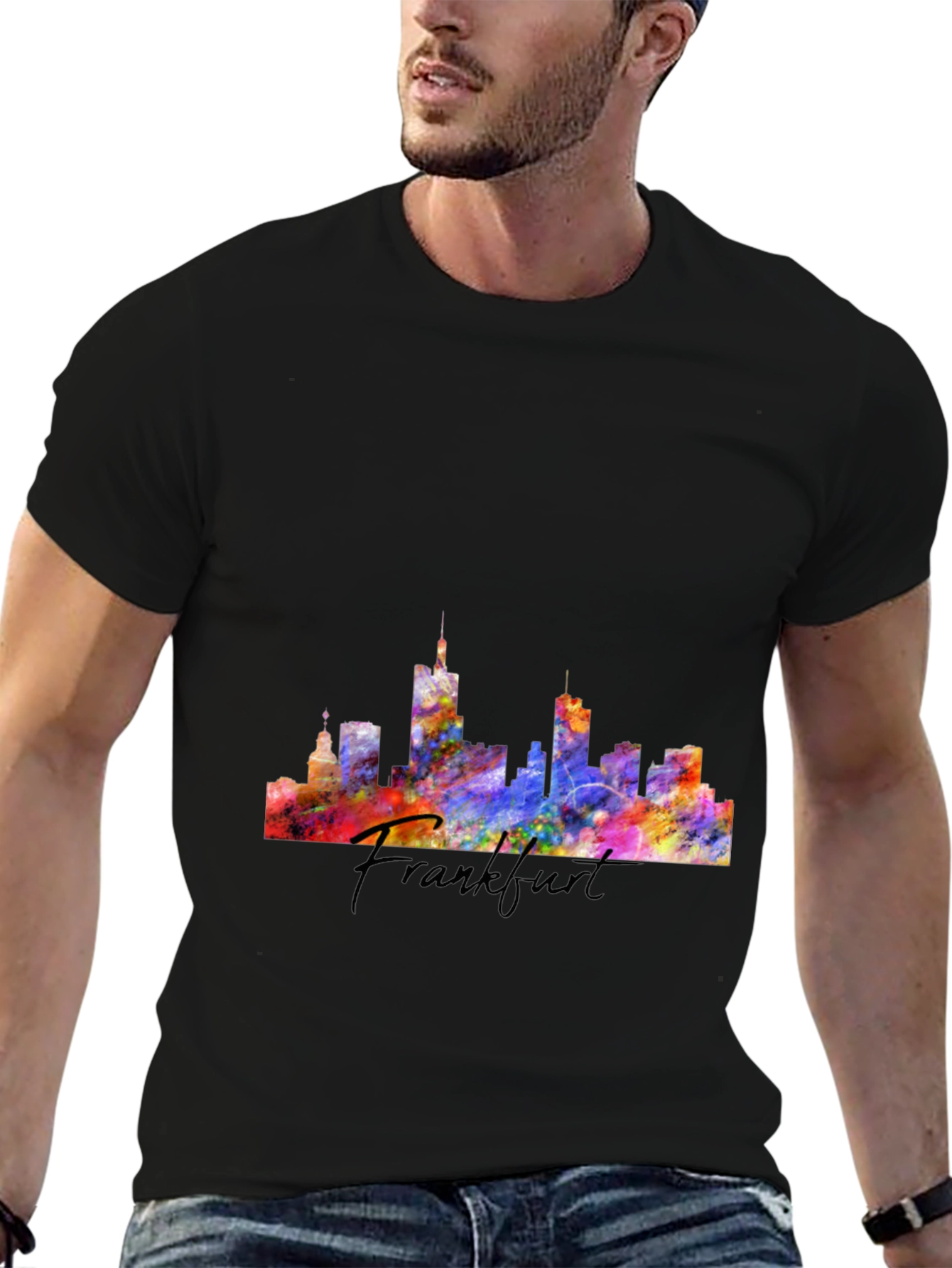 Frankfurt Skyline Graphic T-Shirt - Urban Style