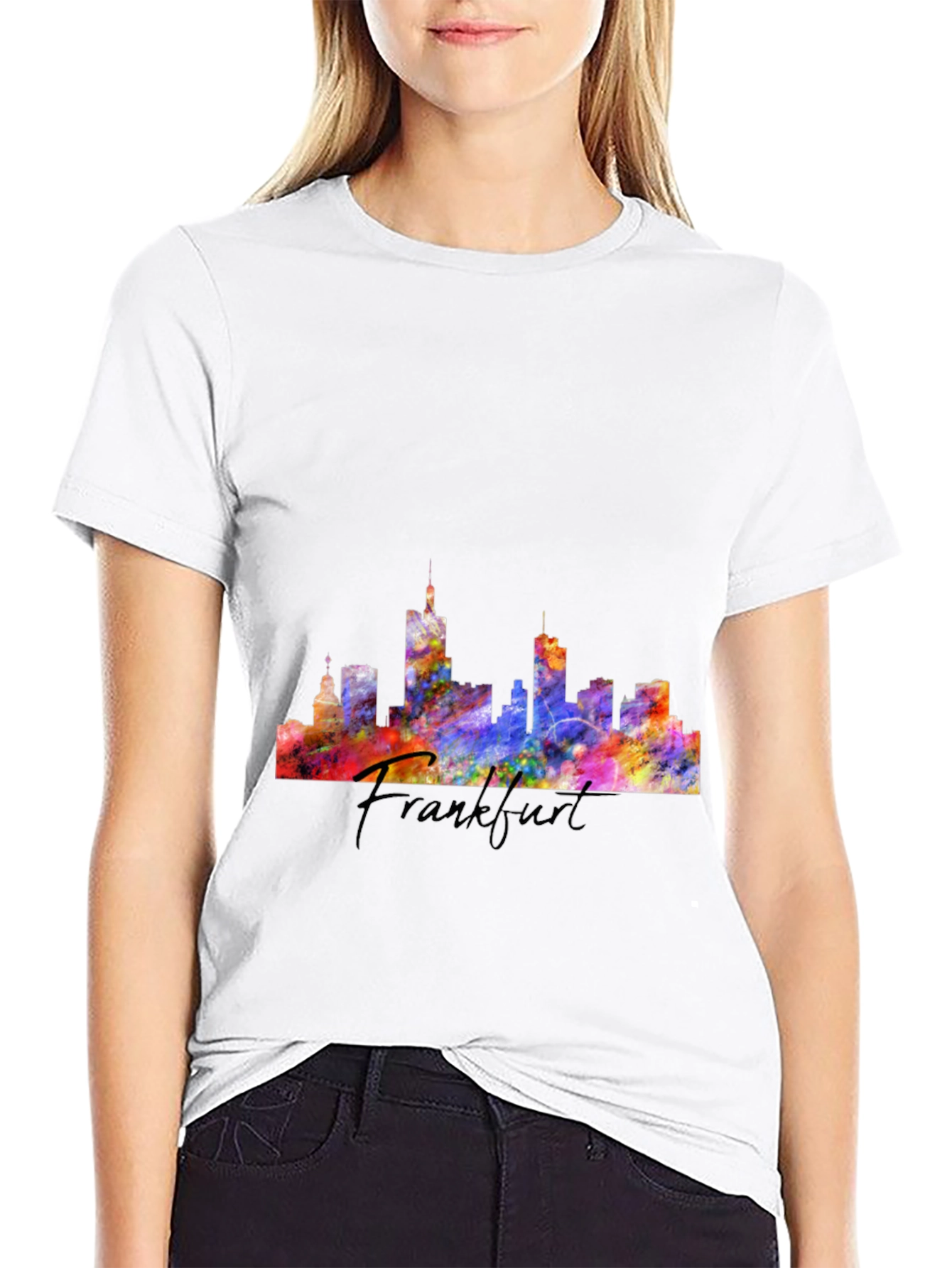 Frankfurt Skyline Graphic T-Shirt - Urban Style