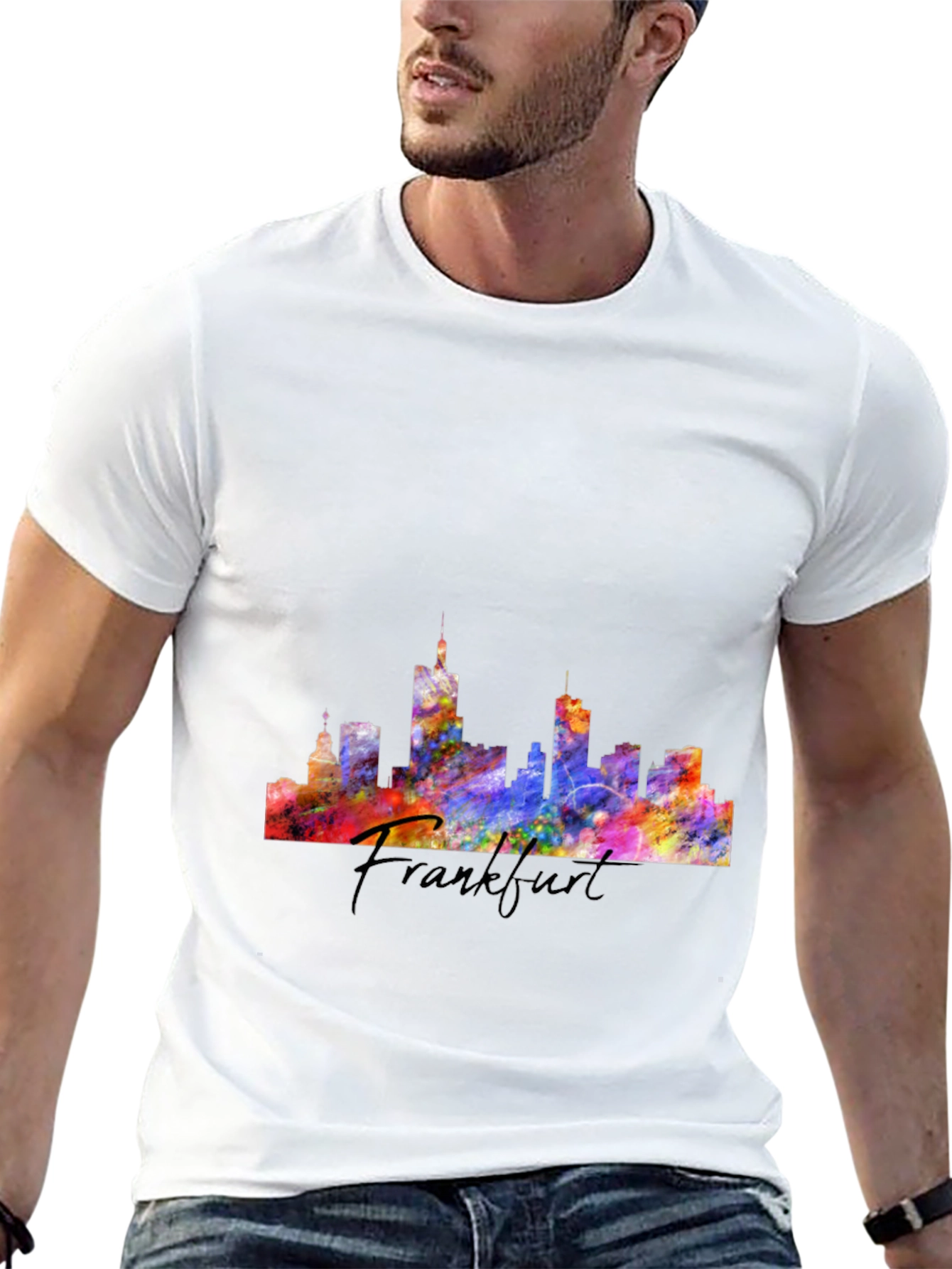 Frankfurt Skyline Graphic T-Shirt - Urban Style