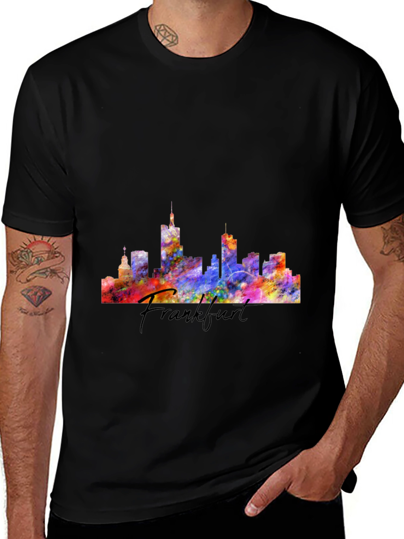 Frankfurt Skyline Graphic T-Shirt - Urban Style