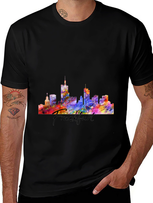 Frankfurt Skyline Graphic T-Shirt - Urban Style