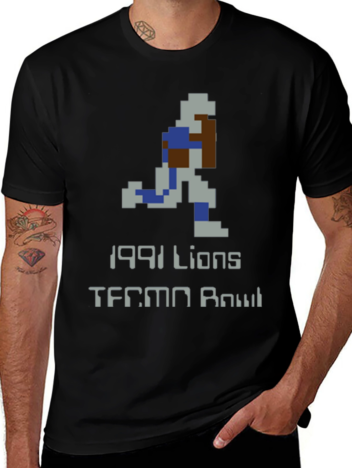 Retro 1991 Lions Tecmo Bowl T-Shirt