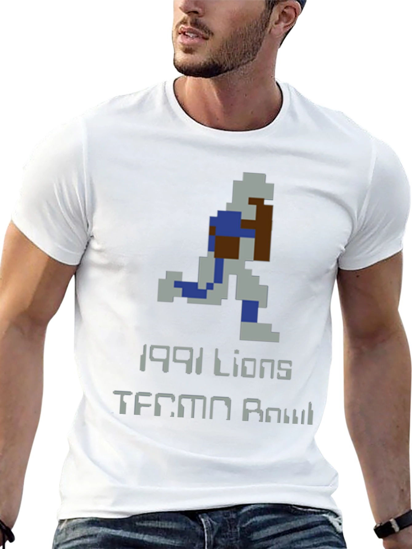 Retro 1991 Lions Tecmo Bowl T-Shirt