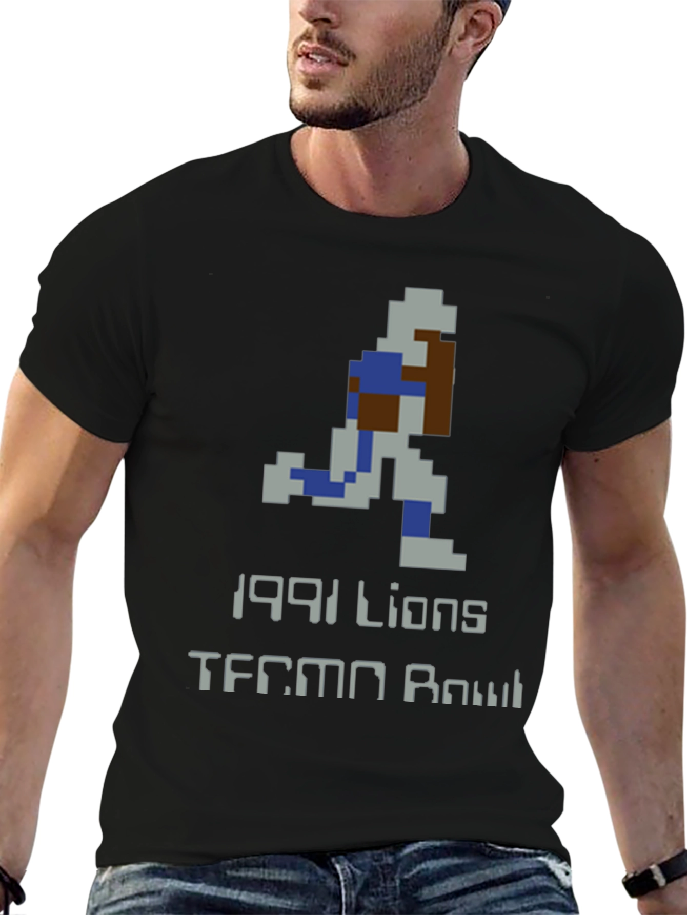 Retro 1991 Lions Tecmo Bowl T-Shirt
