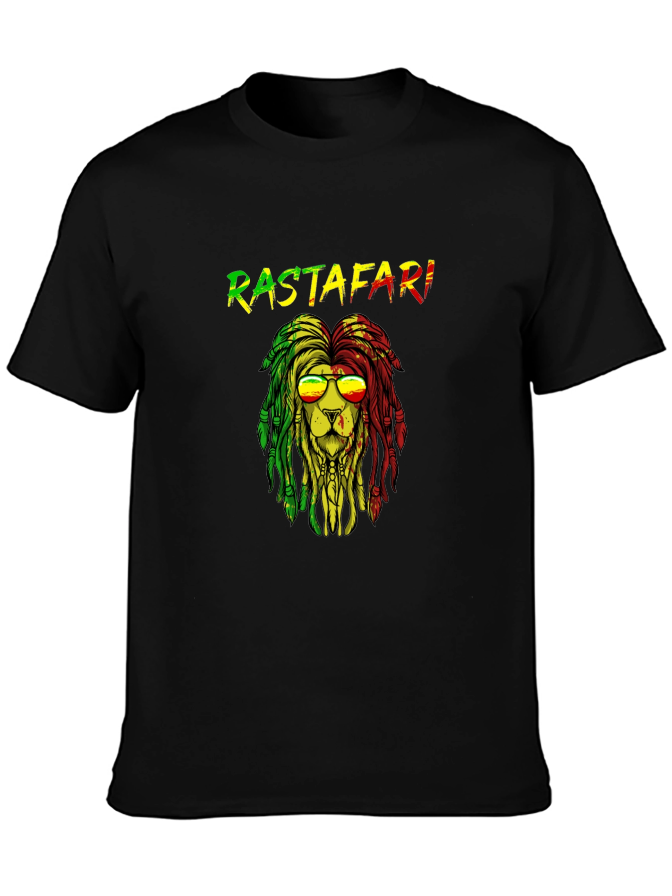 Rastafari Lion Graphic T-Shirt - Reggae Style