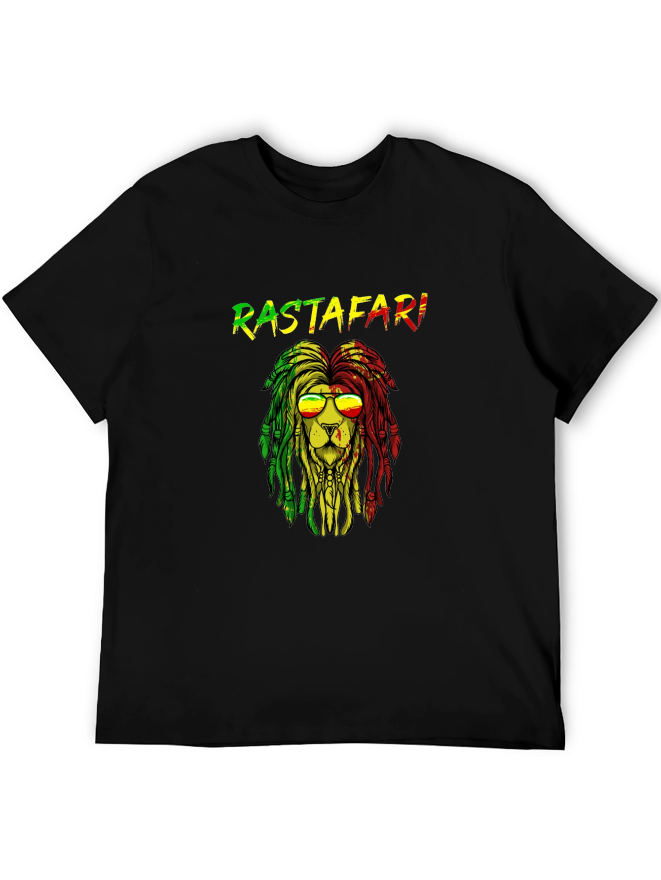 Rastafari Lion Graphic T-Shirt - Reggae Style