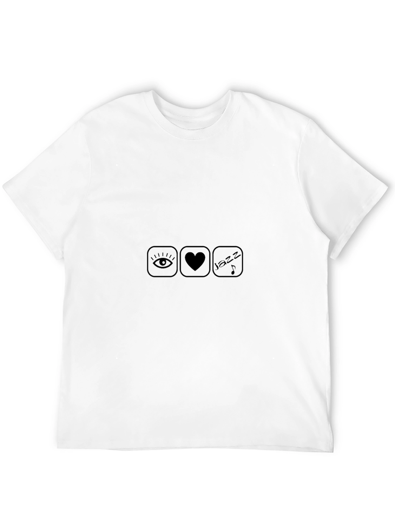 I Love Jazz Graphic T-Shirt - Unisex Black Tee